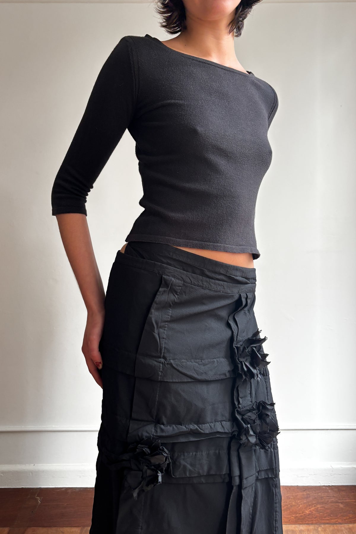 ROBE DE CHAMBRE COMME DES GARÇONS AD2000 EMBELLISHED WRAP SKIRT
