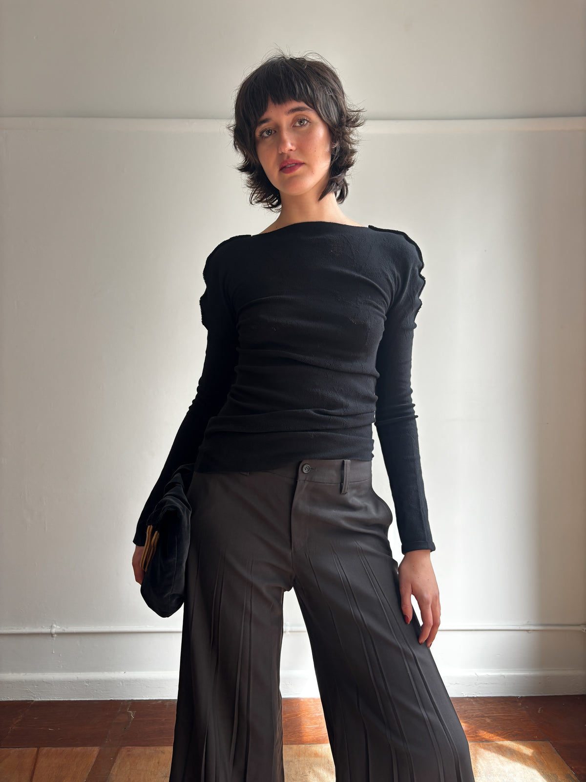 ISSEY MIYAKE FETE F/W 2007 PLEATED WOOL TROUSERS