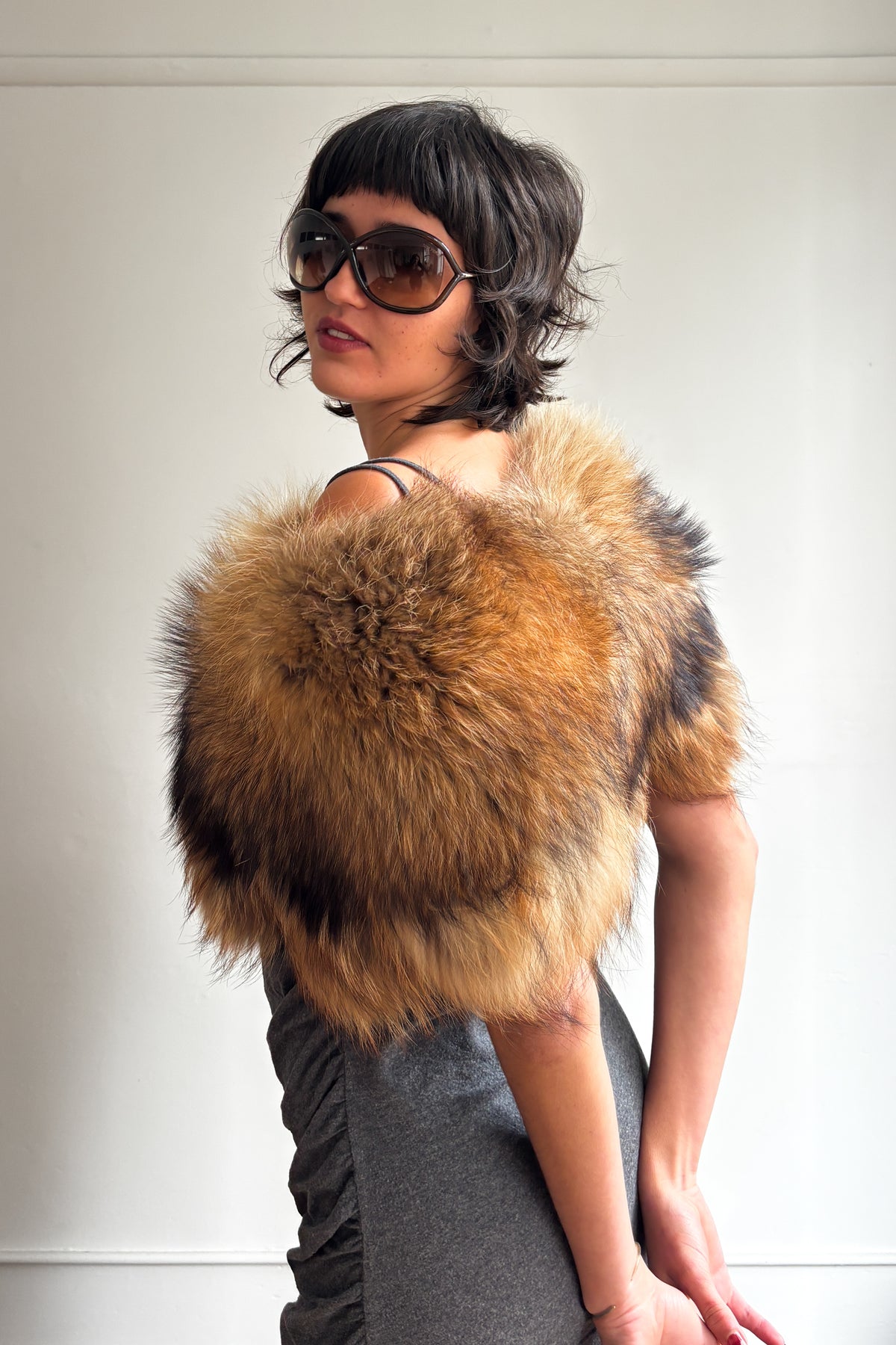 COSTUME NATIONAL FOX FUR STOLE