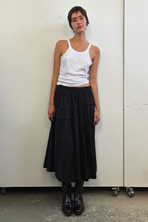 1999 COMME DES GARCONS PINSTRIPE SKIRT
