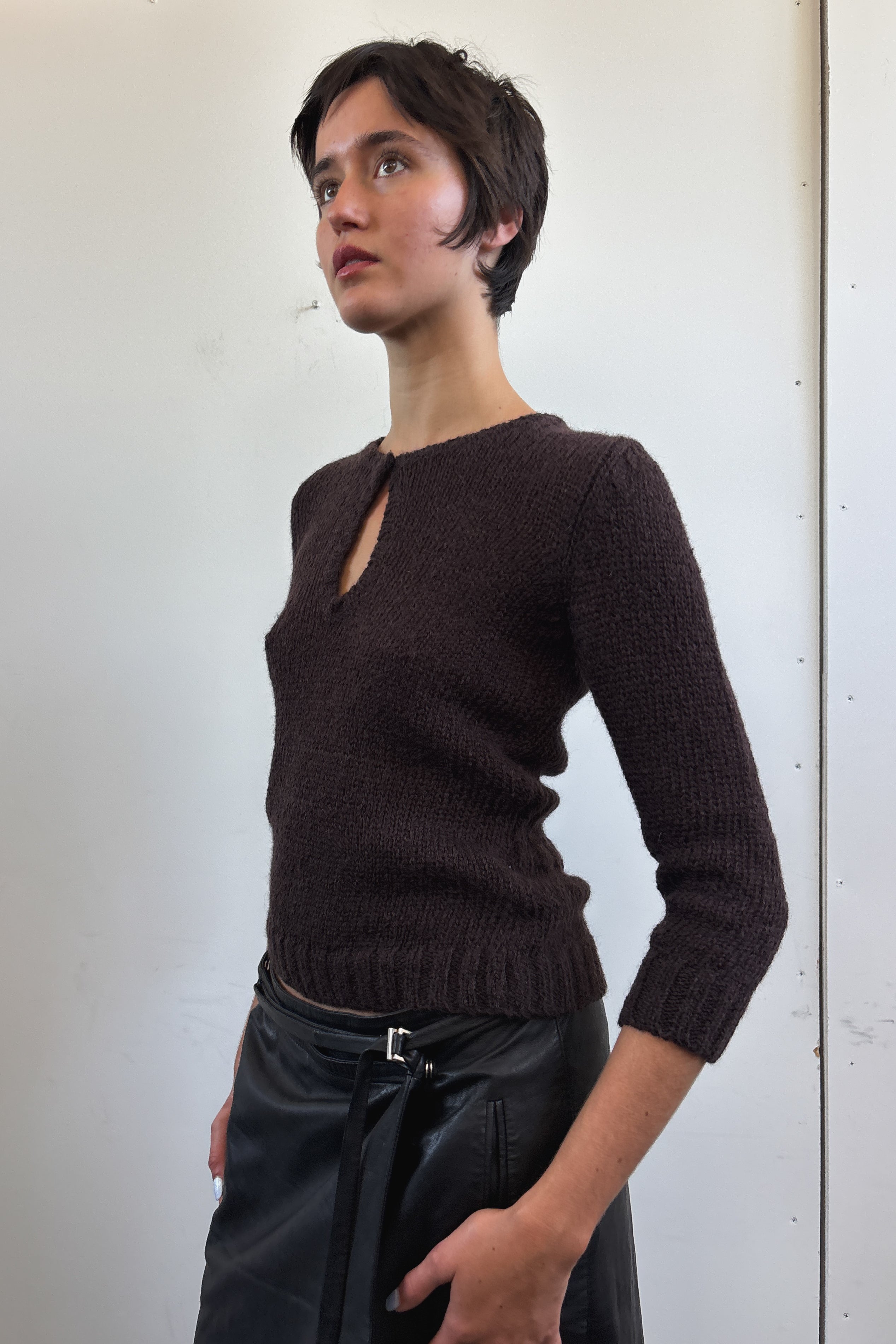 ANNA MOLINARI MOHAIR KNIT TOP