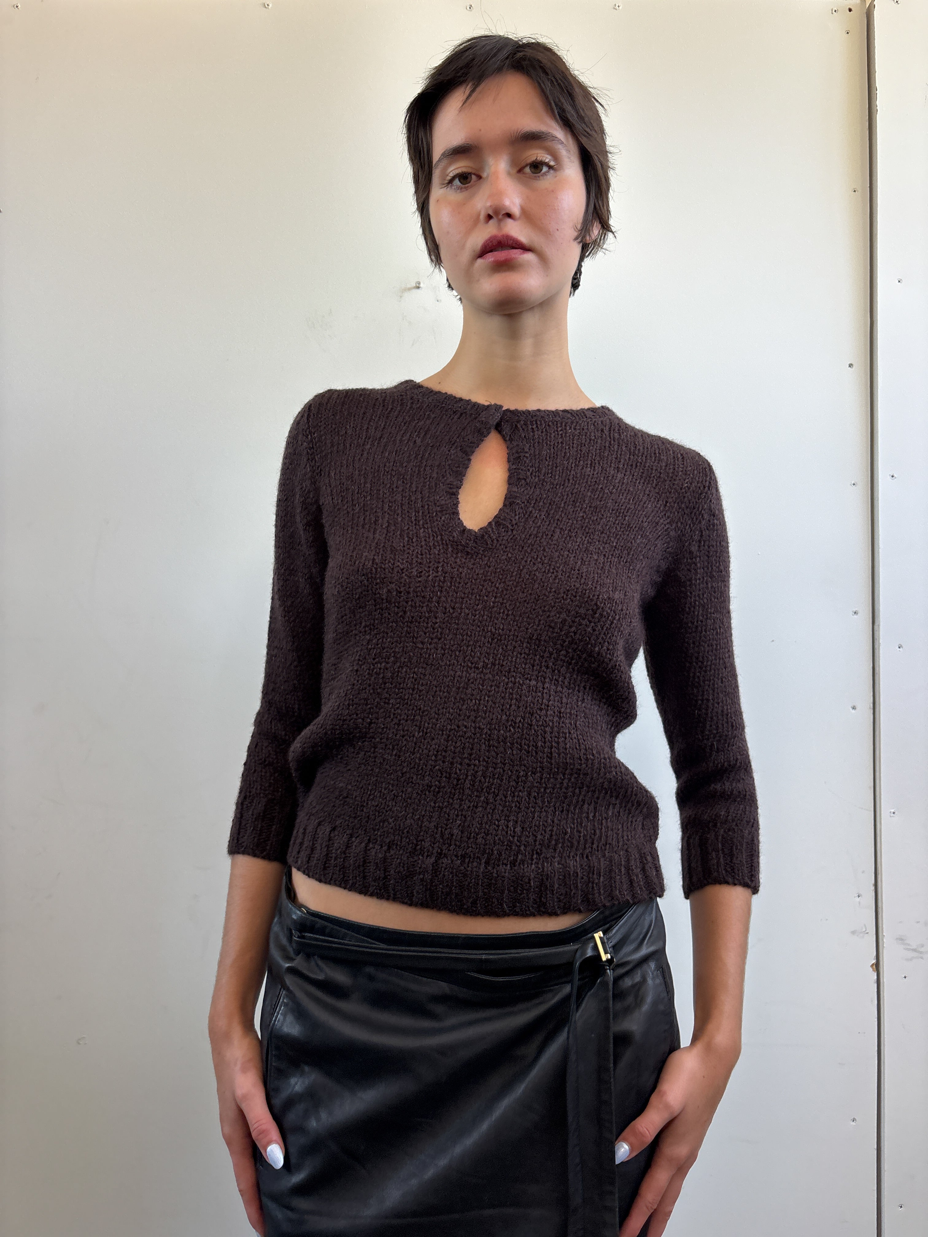 ANNA MOLINARI MOHAIR KNIT TOP