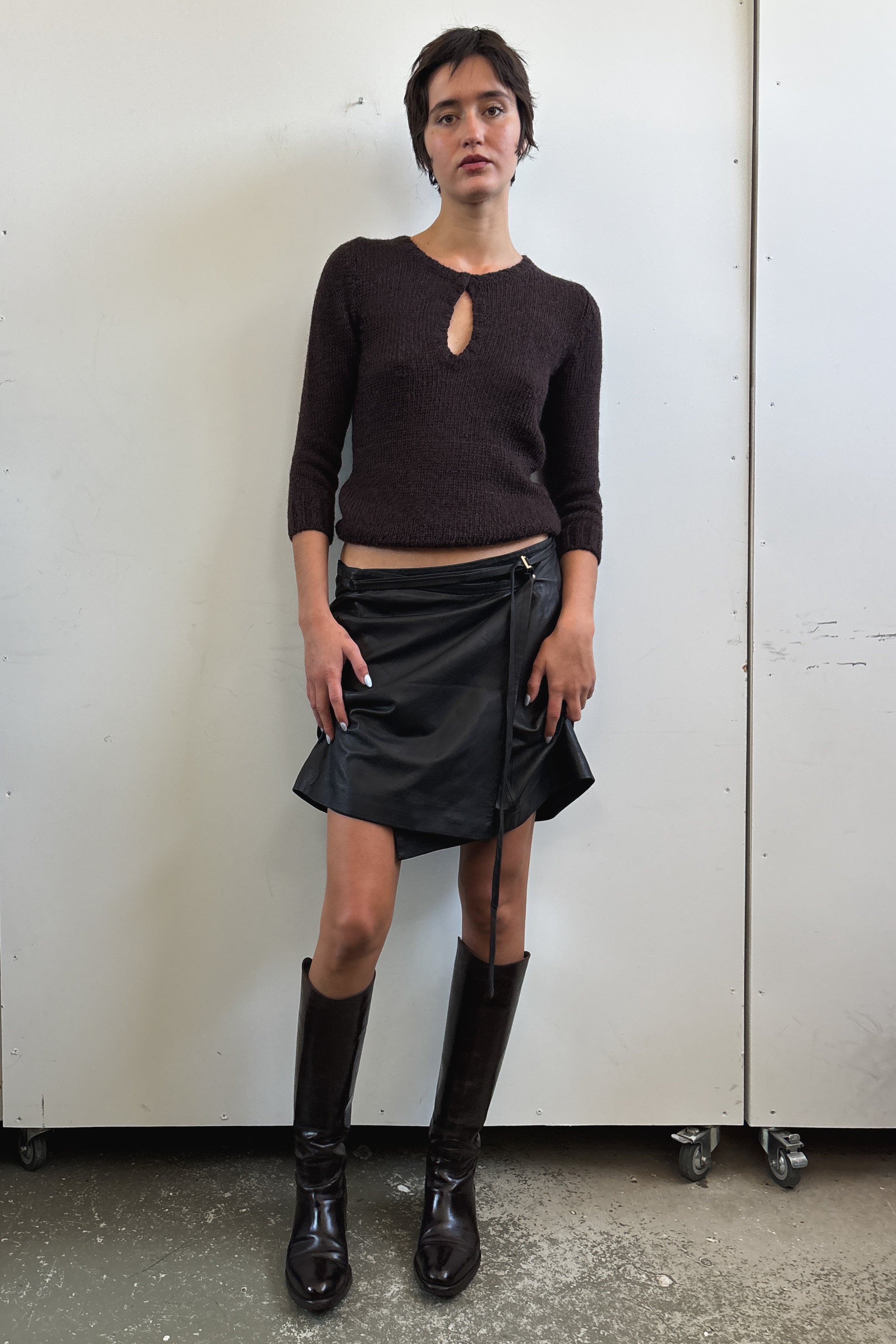 ANNA MOLINARI MOHAIR KNIT TOP
