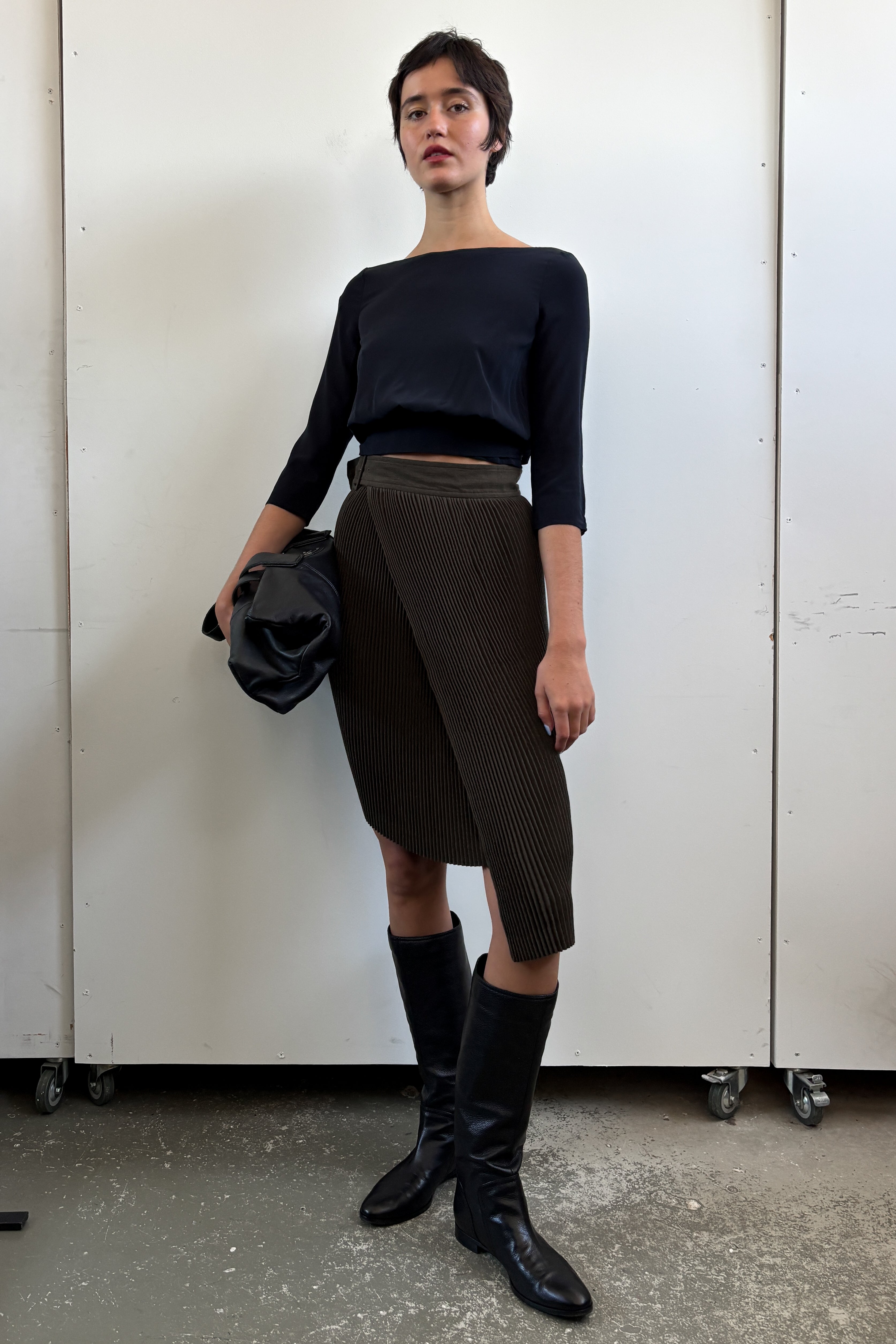 COMME DES GARCONS ACCORDION PLEAT WRAP SKIRT