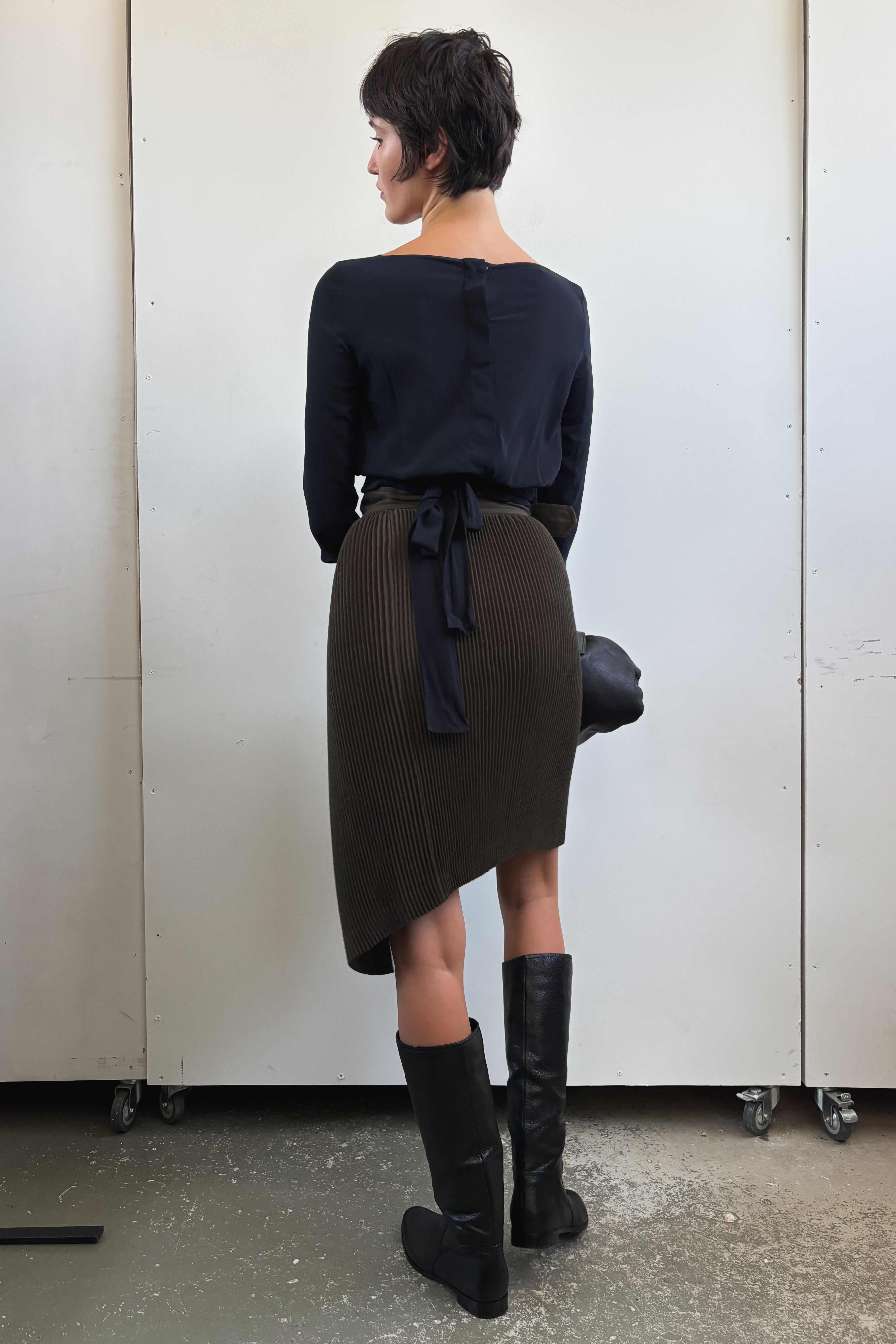 COMME DES GARCONS ACCORDION PLEAT WRAP SKIRT
