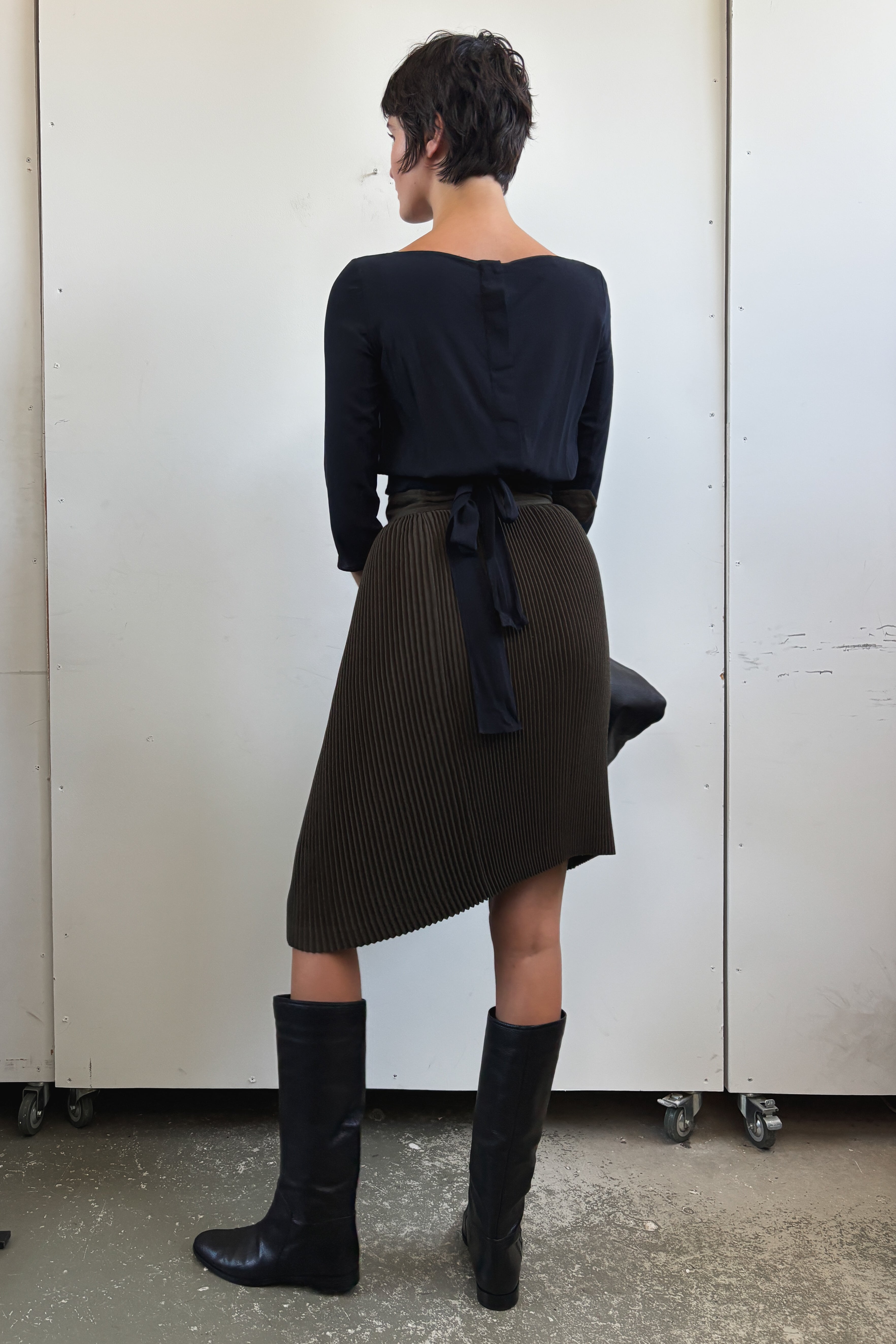 COMME DES GARCONS ACCORDION PLEAT WRAP SKIRT