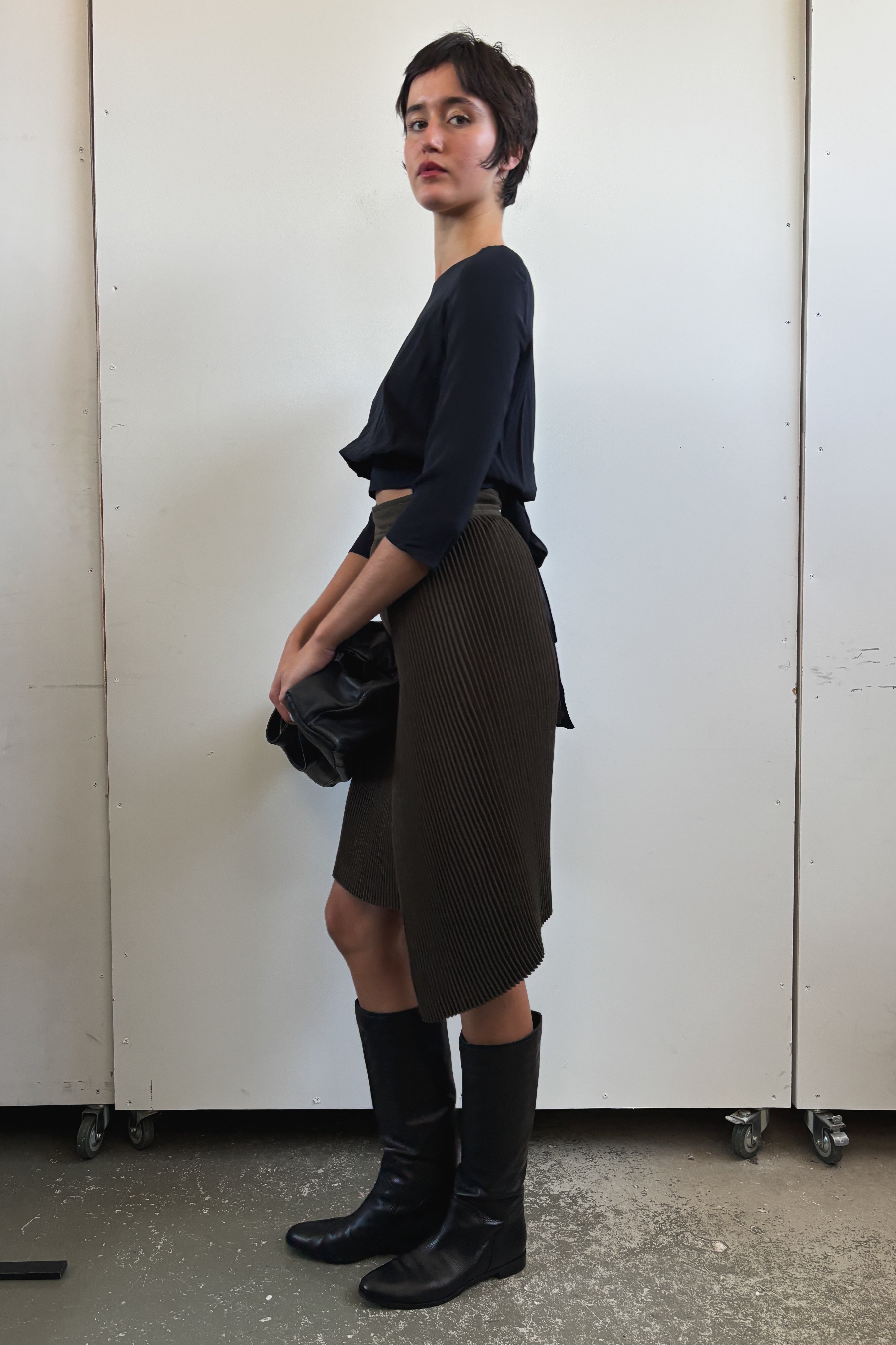 COMME DES GARCONS ACCORDION PLEAT WRAP SKIRT
