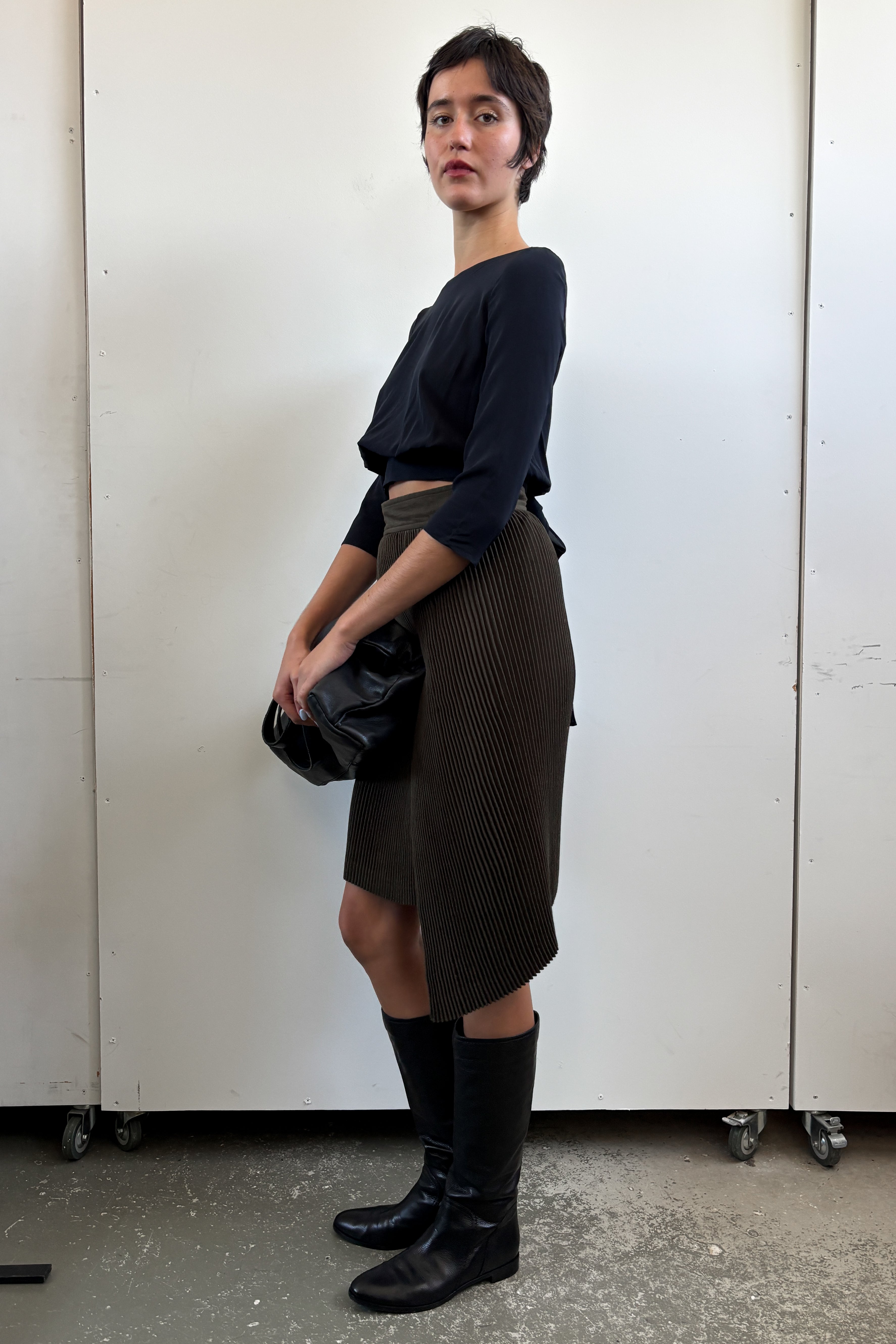 COMME DES GARCONS ACCORDION PLEAT WRAP SKIRT