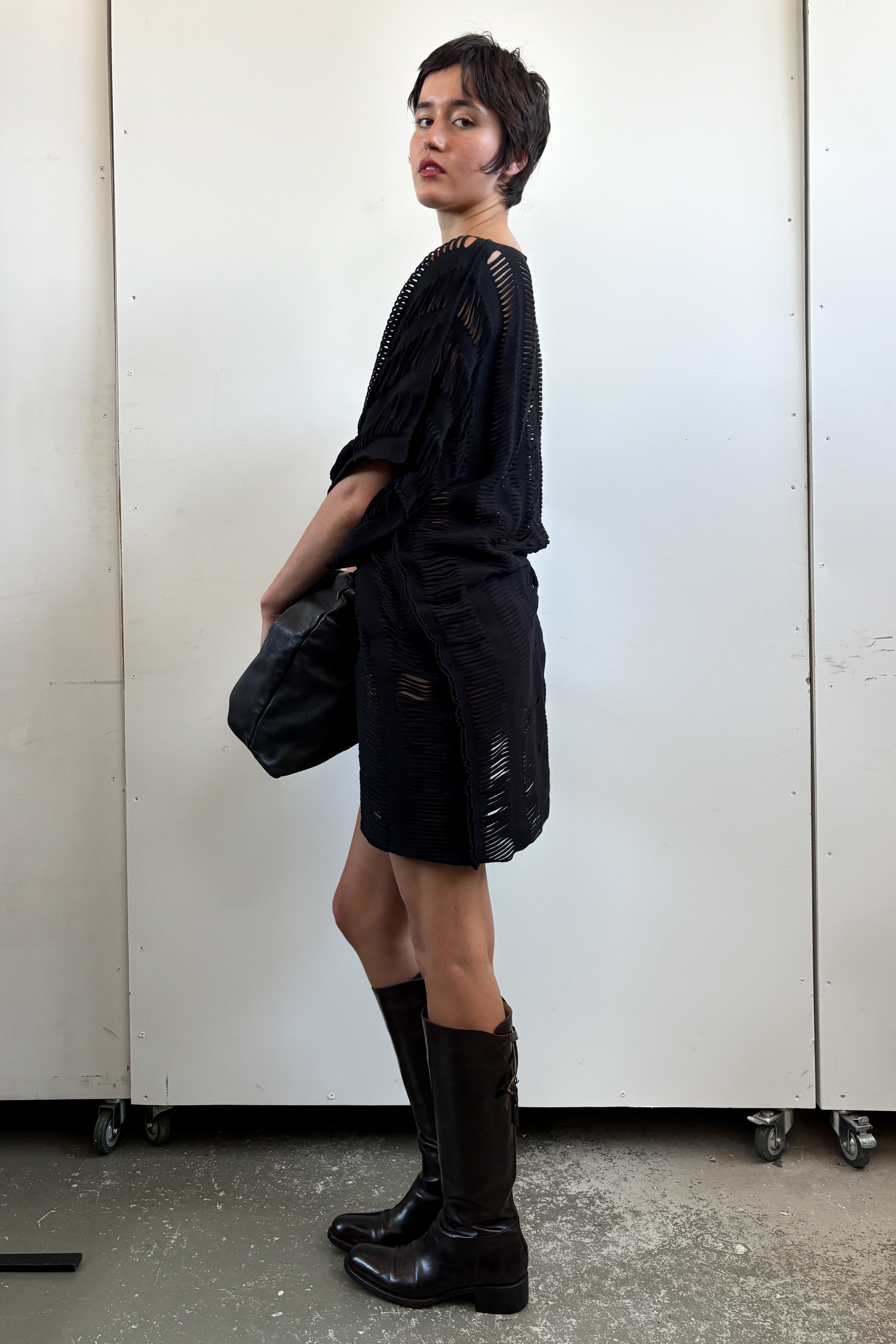 ISSEY MIYAKE A-POC LADDER KNIT DRESS