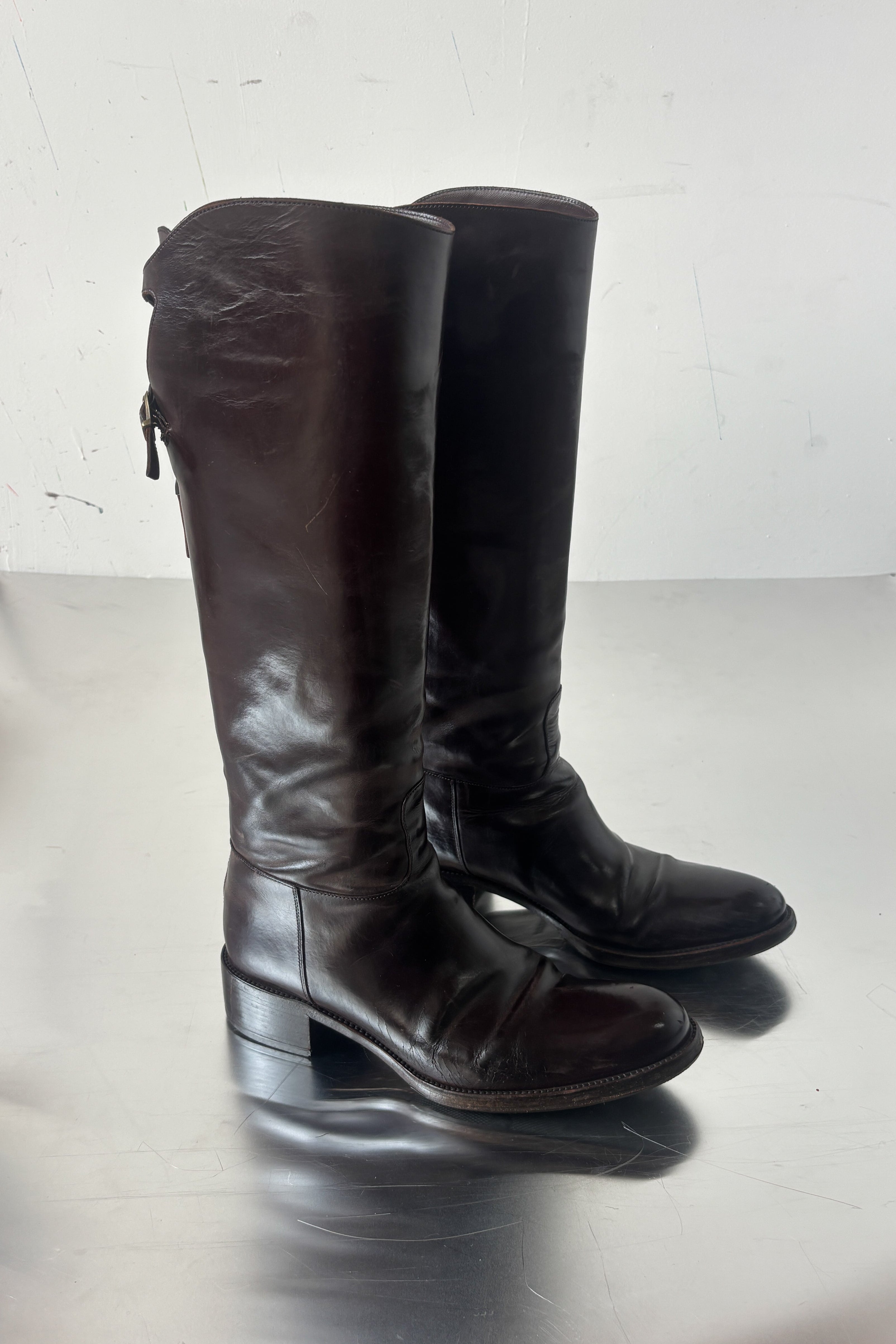 SARTORE BUCKLE KNEE HIGH BOOTS