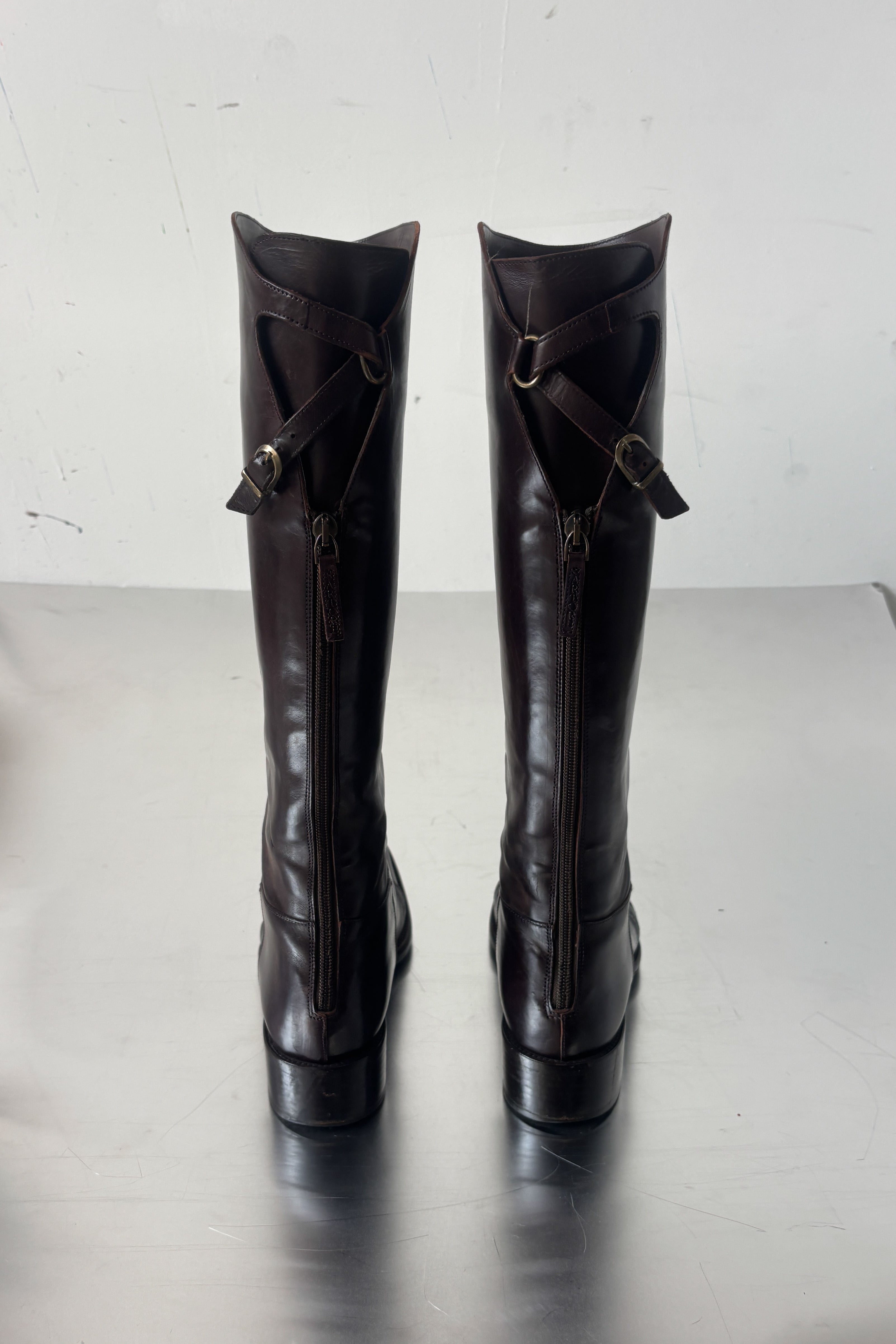 SARTORE BUCKLE KNEE HIGH BOOTS