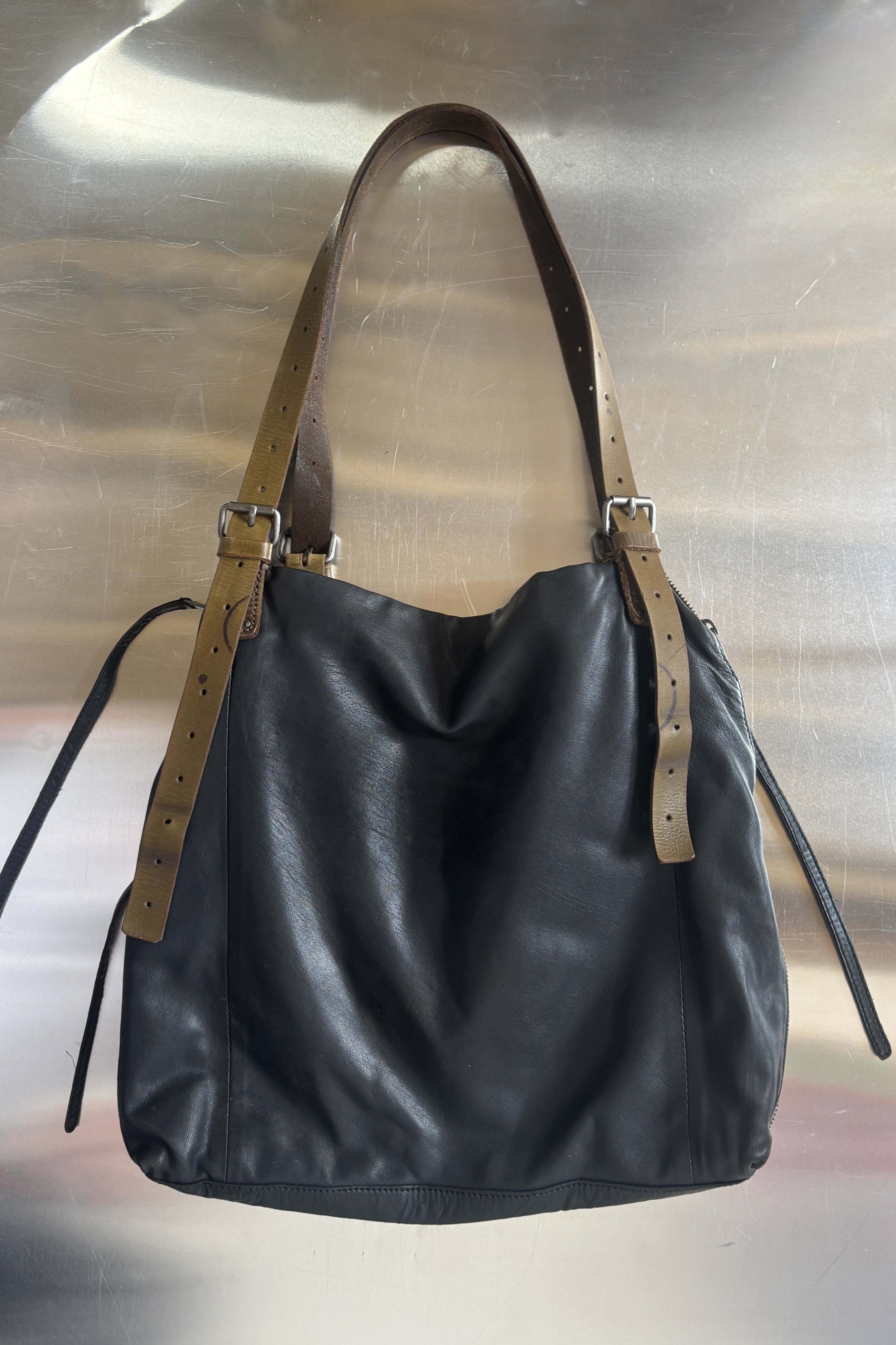 DIESEL LEATHER SHOULDER BAG