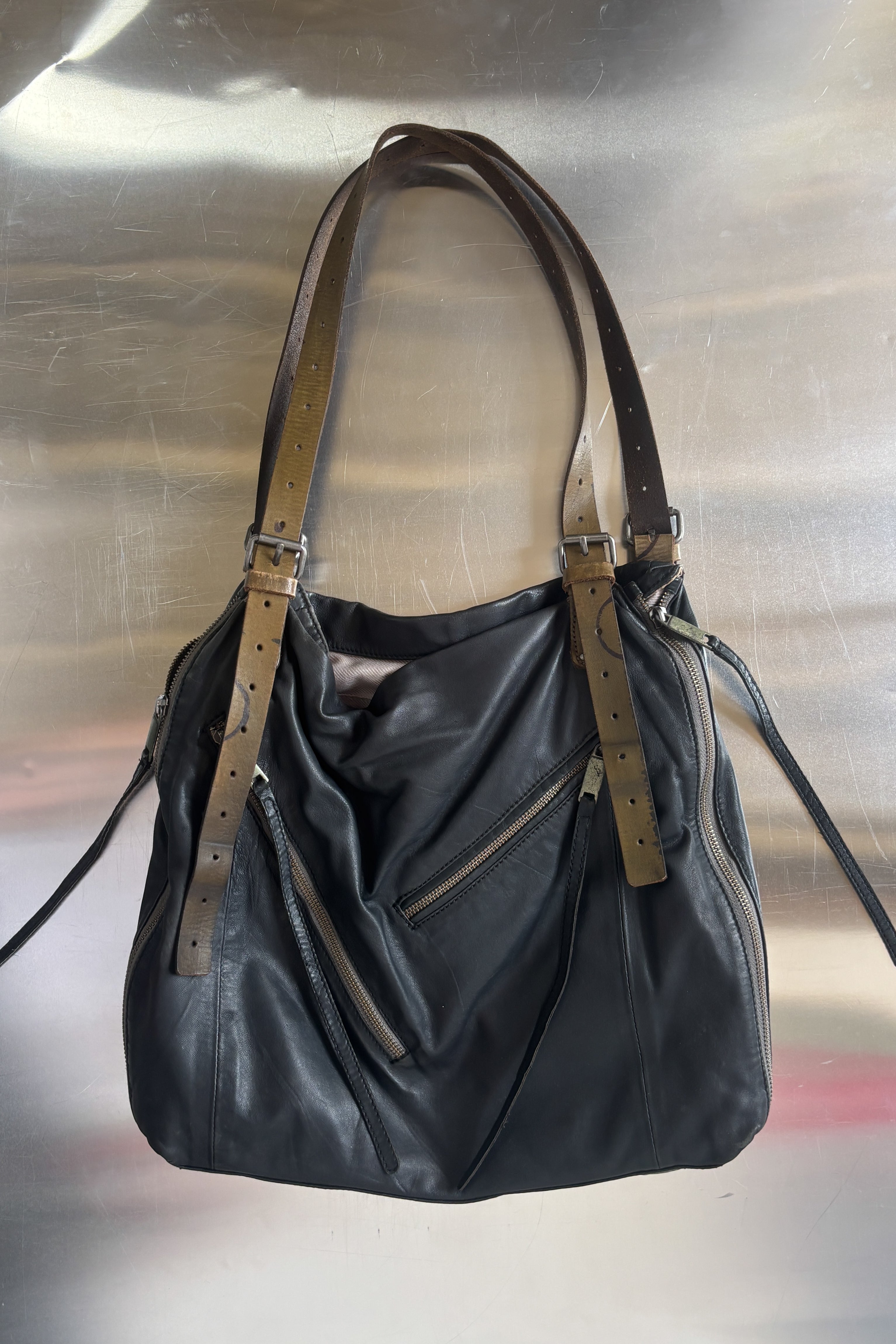 DIESEL LEATHER SHOULDER BAG