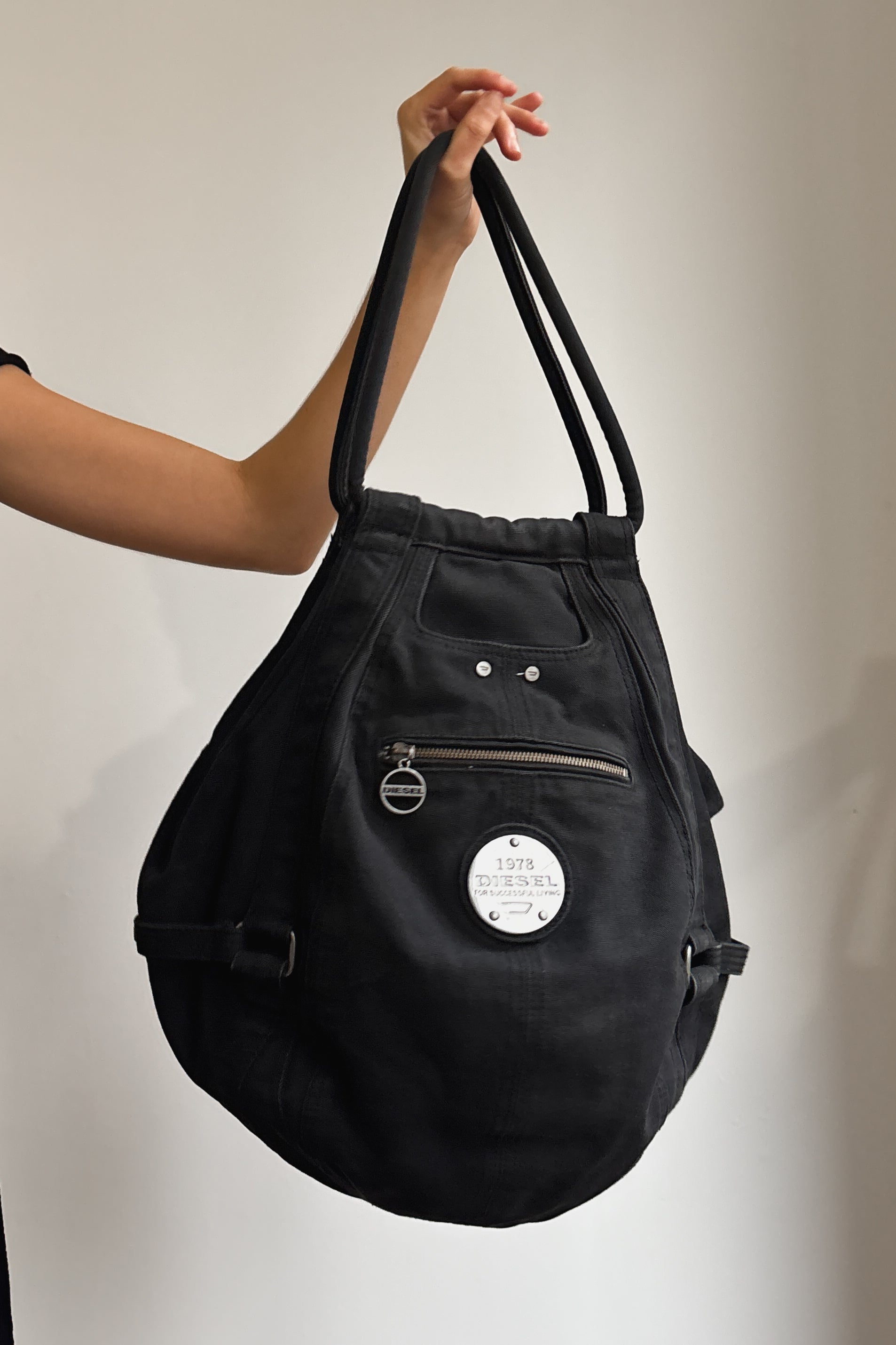 DIESEL DENIM CANVAS TOTE BAG