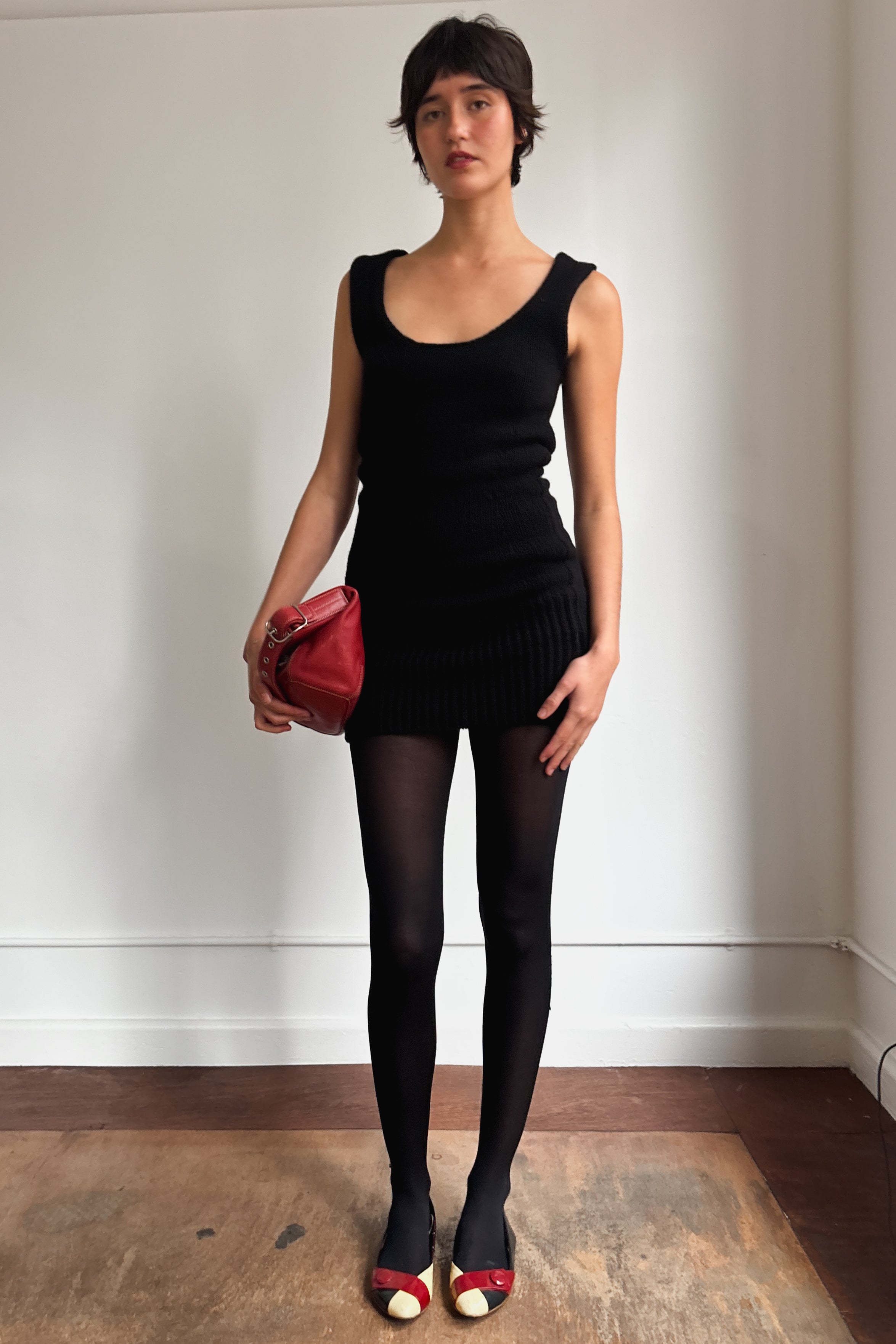 ANNA MOLINARI KNIT MINI DRESS