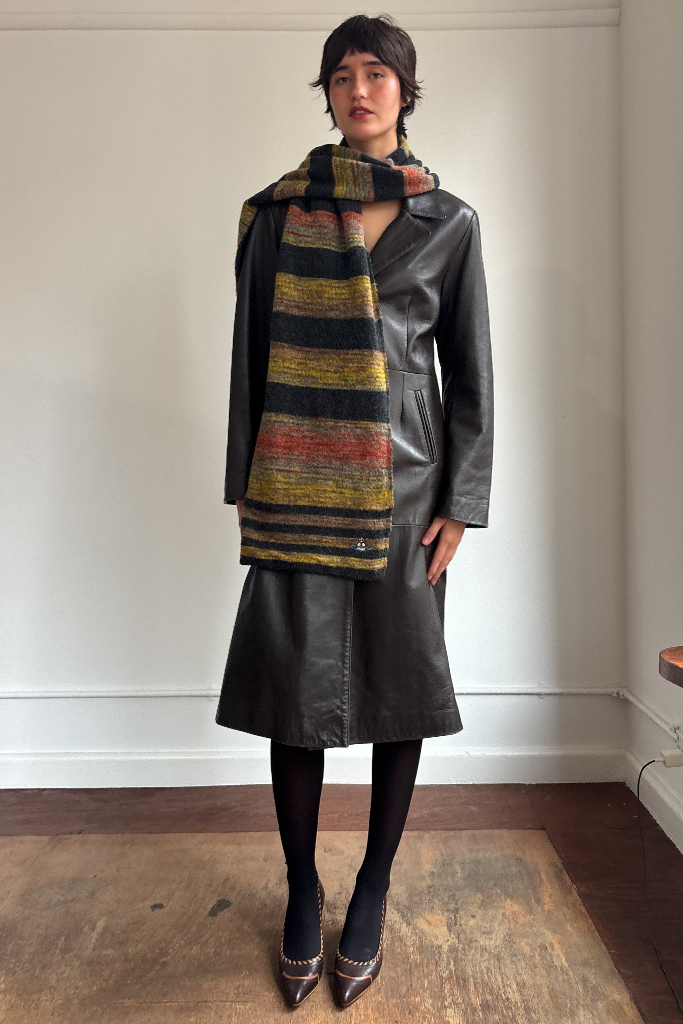 VIVIENNE WESTWOOD STRIPE WOOL SCARF