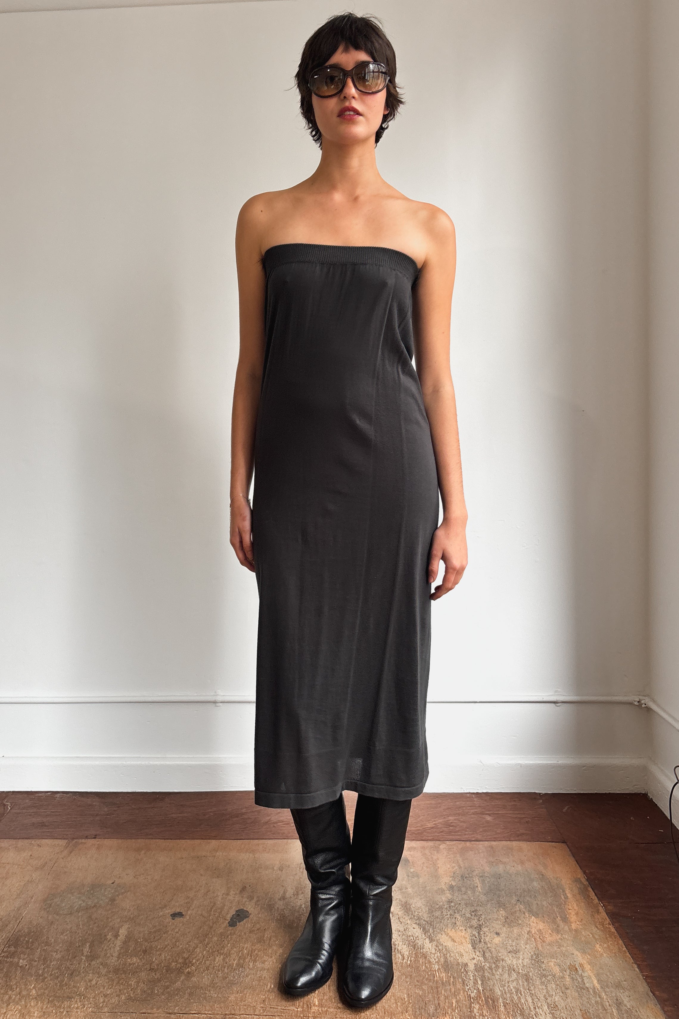 RARE ISSEY MIYAKE STRAPLESS DRESS
