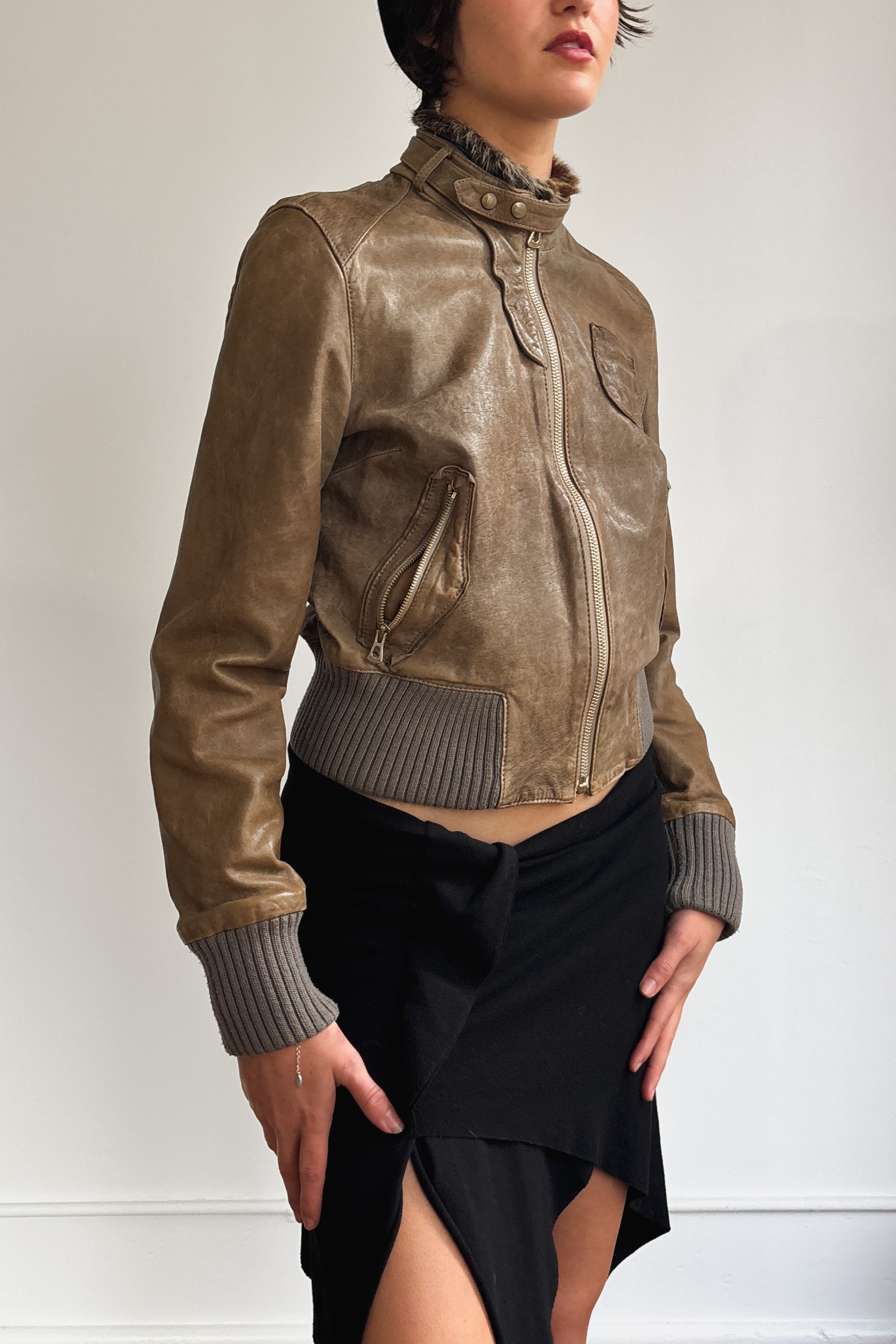 HUGO BOSS LEATHER RIDER JACKET