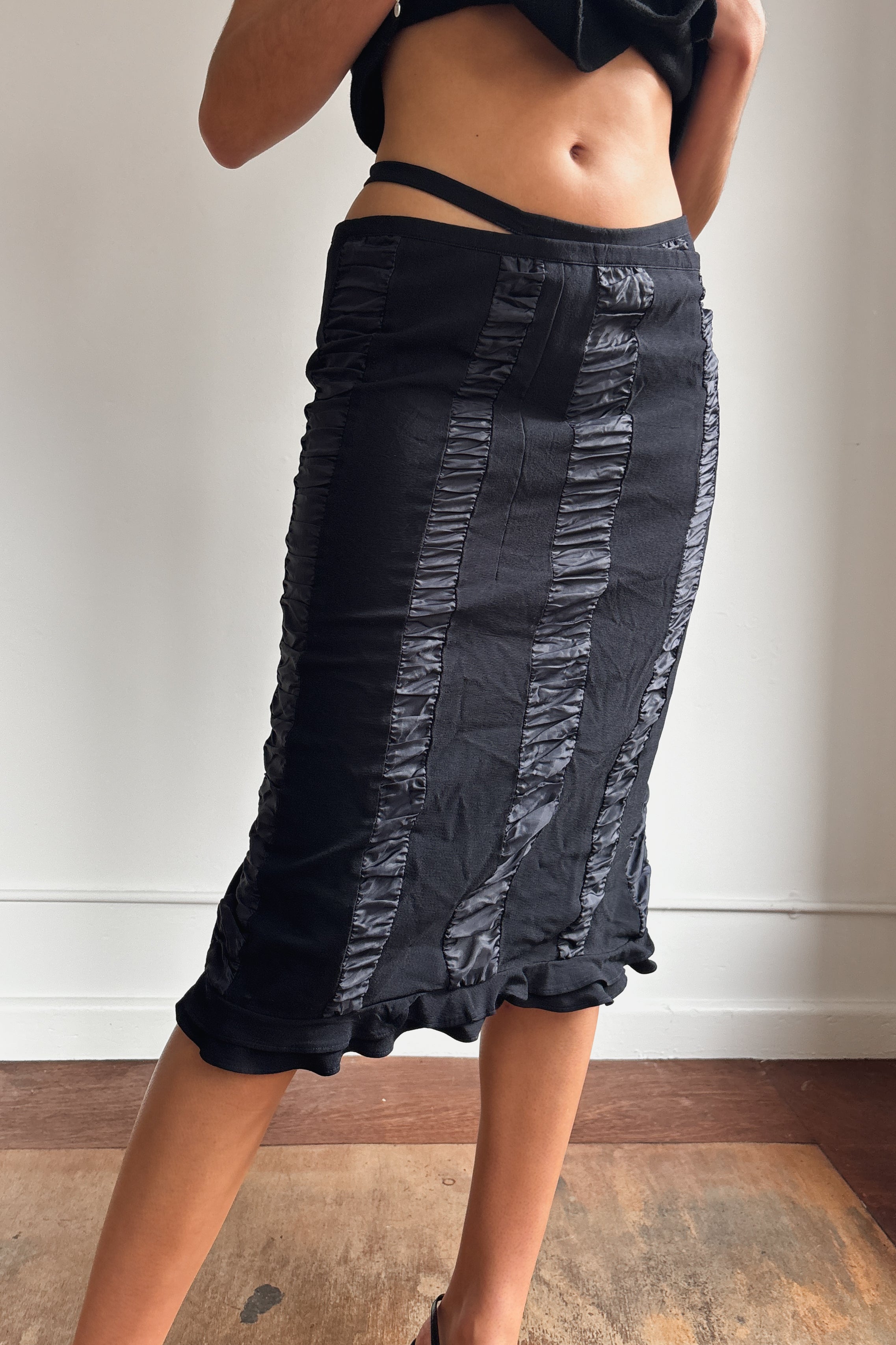 COMME DES GARCONS RUFFLE WRAP SKIRT