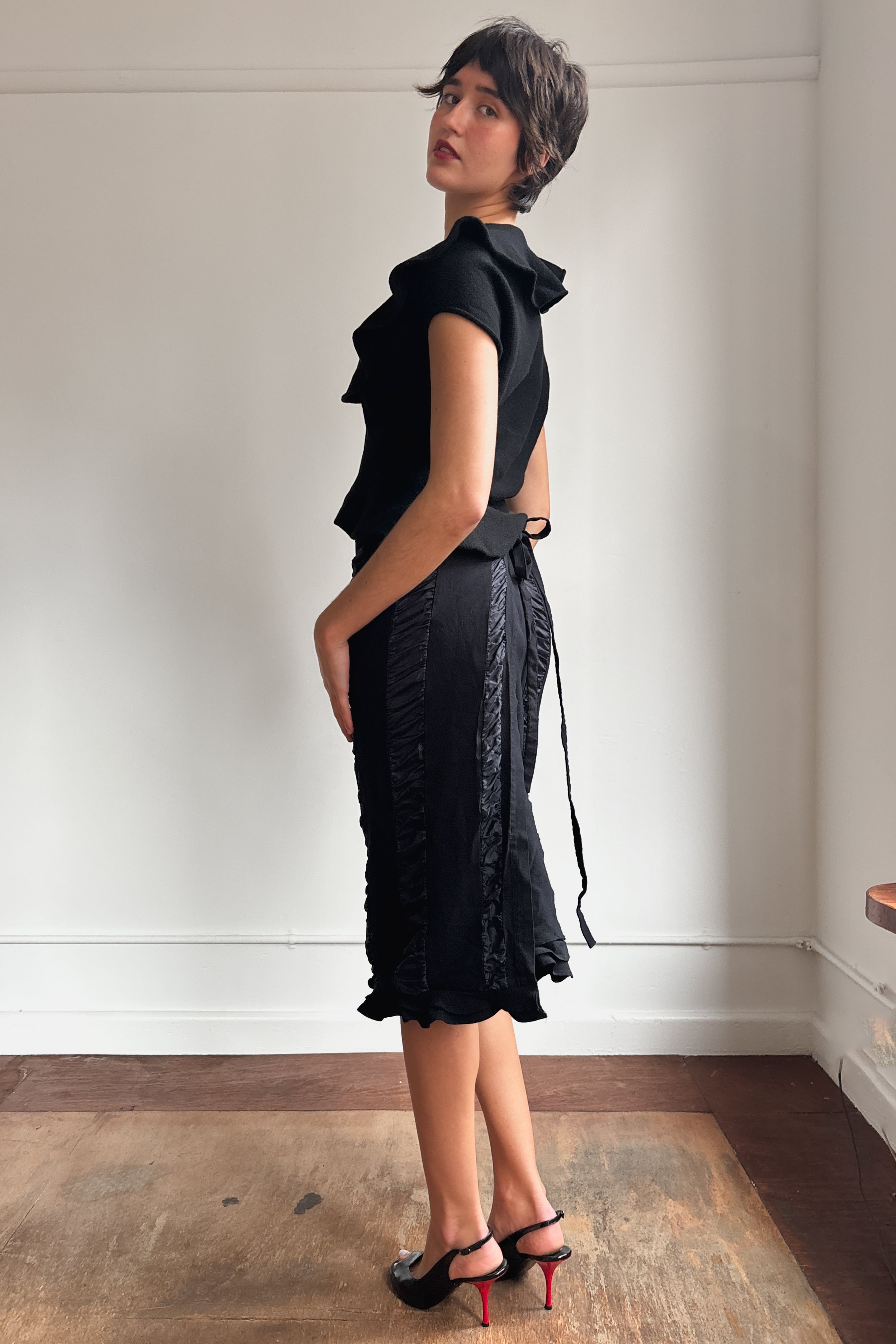 COMME DES GARCONS RUFFLE WRAP SKIRT