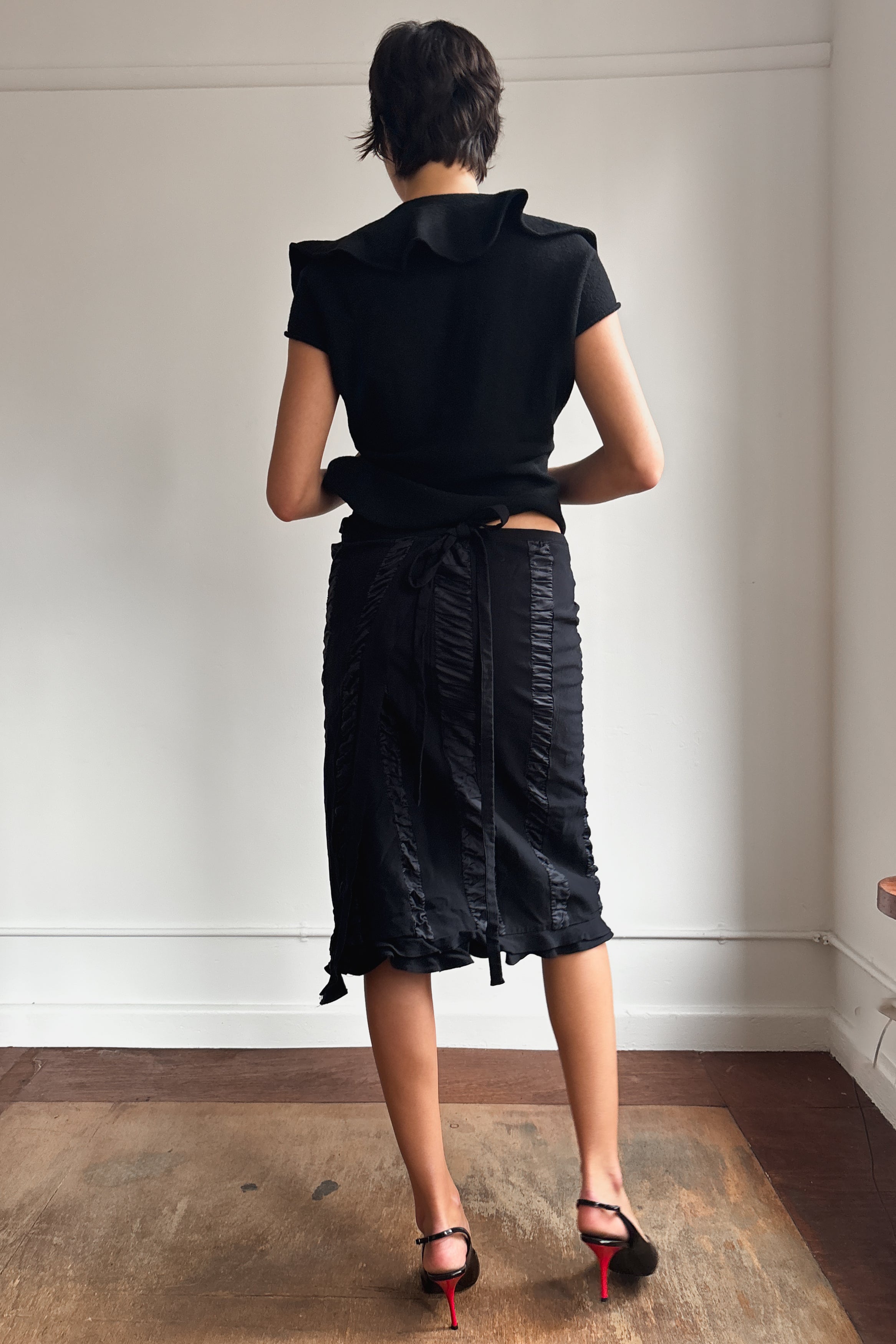 COMME DES GARCONS RUFFLE WRAP SKIRT
