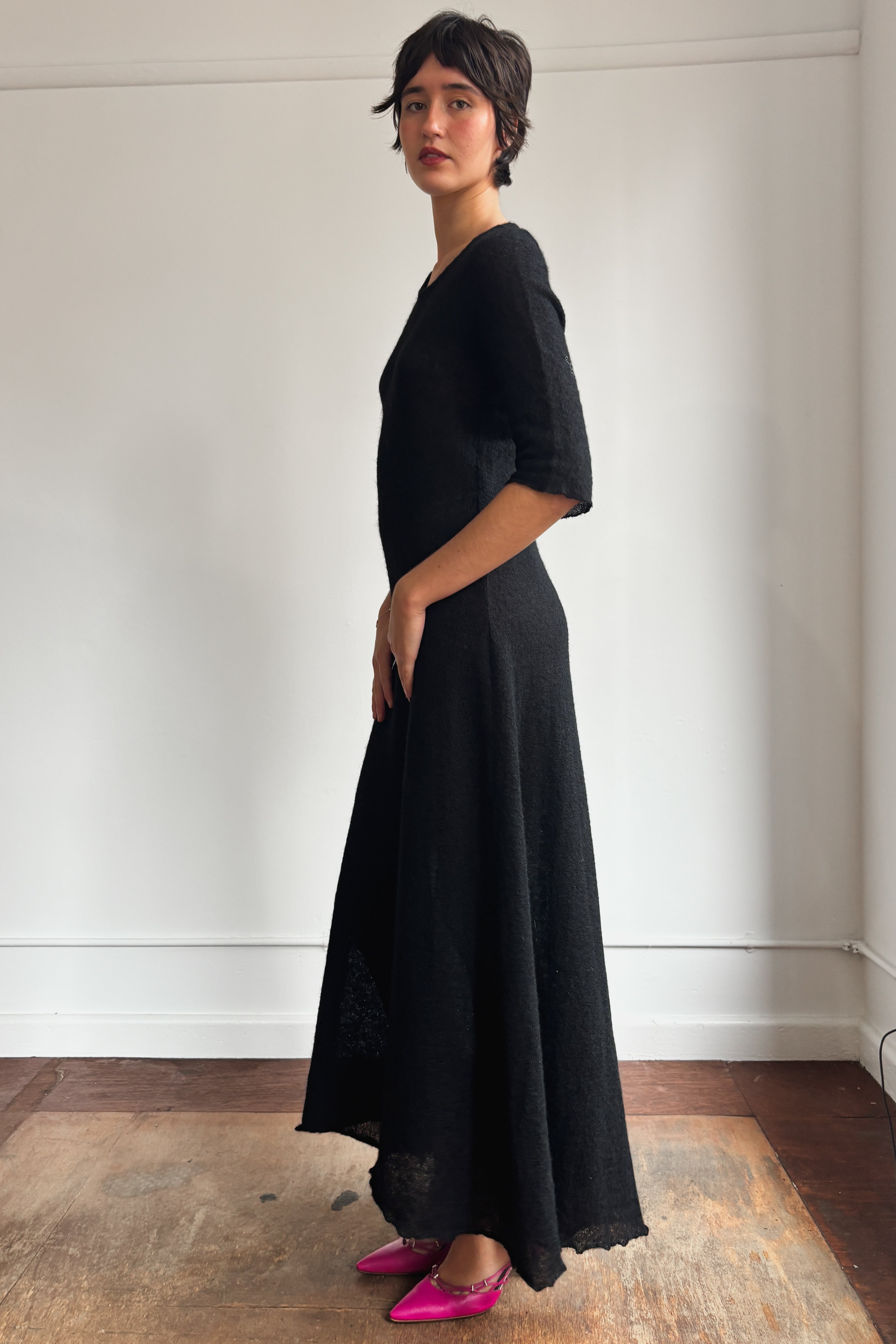 YOHJI YAMAMOTO LONG KNIT DRESS