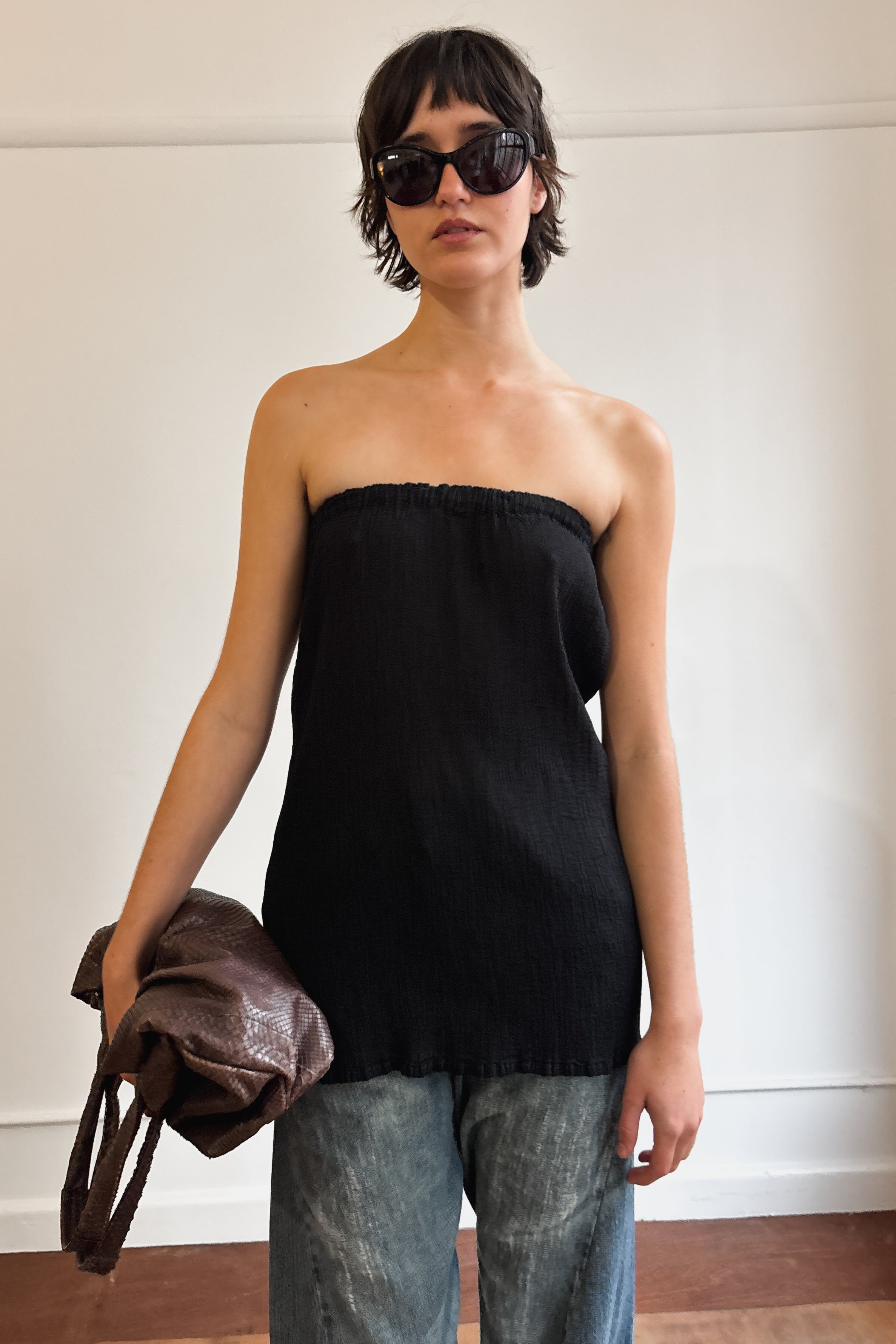 ISSEY MIYAKE MICRO PLEAT LONG TOP