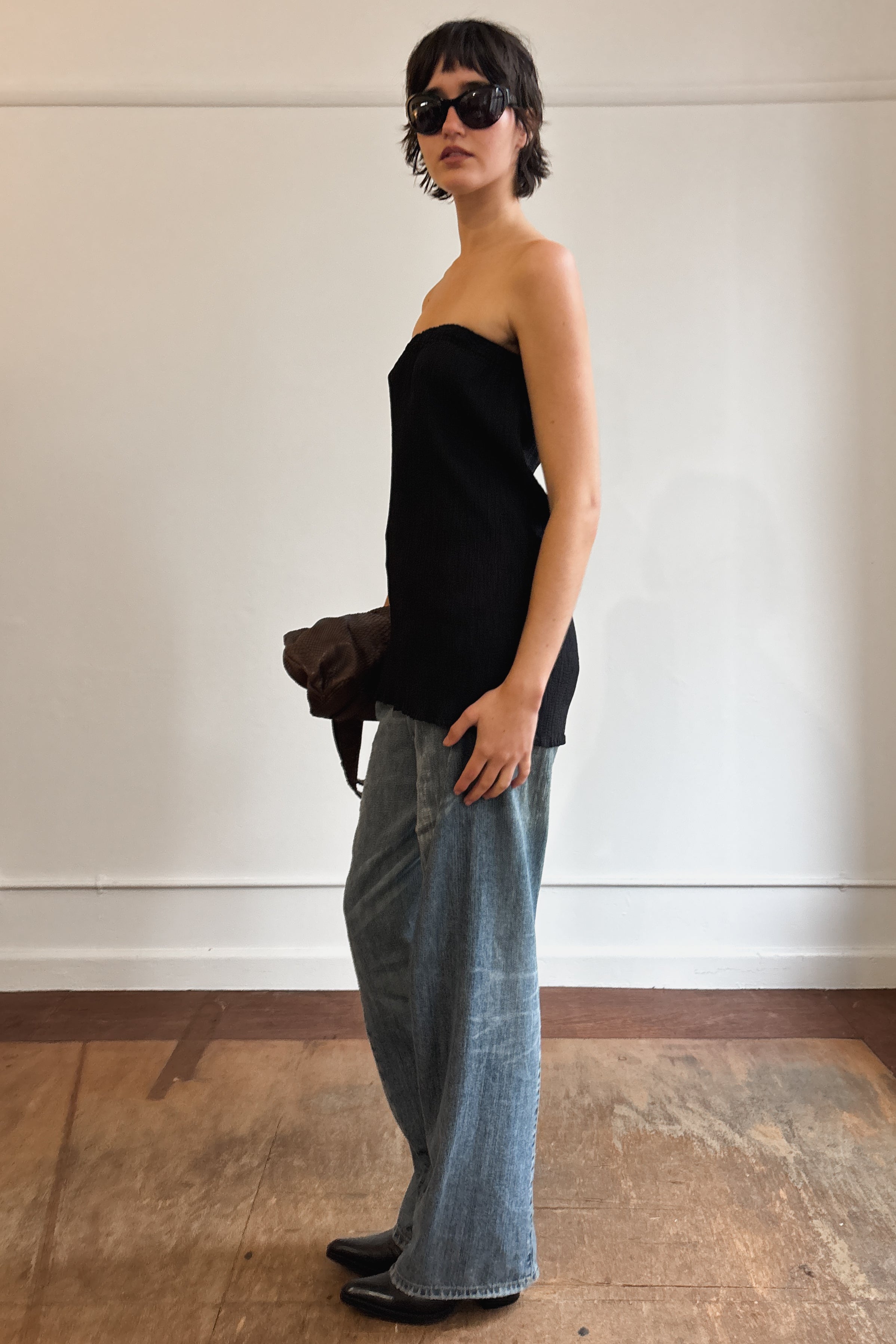 ISSEY MIYAKE MICRO PLEAT LONG TOP