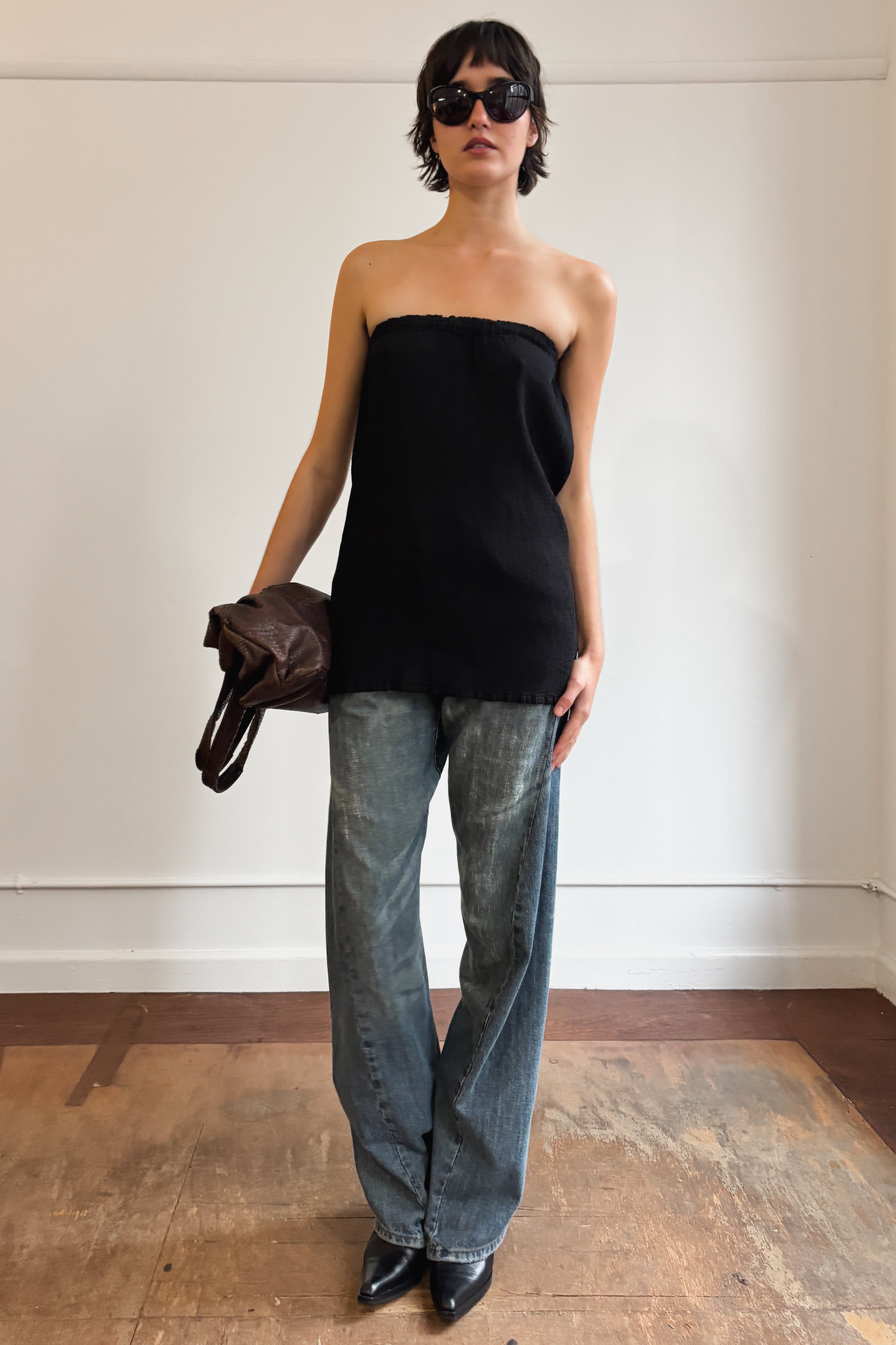 ISSEY MIYAKE MICRO PLEAT LONG TOP