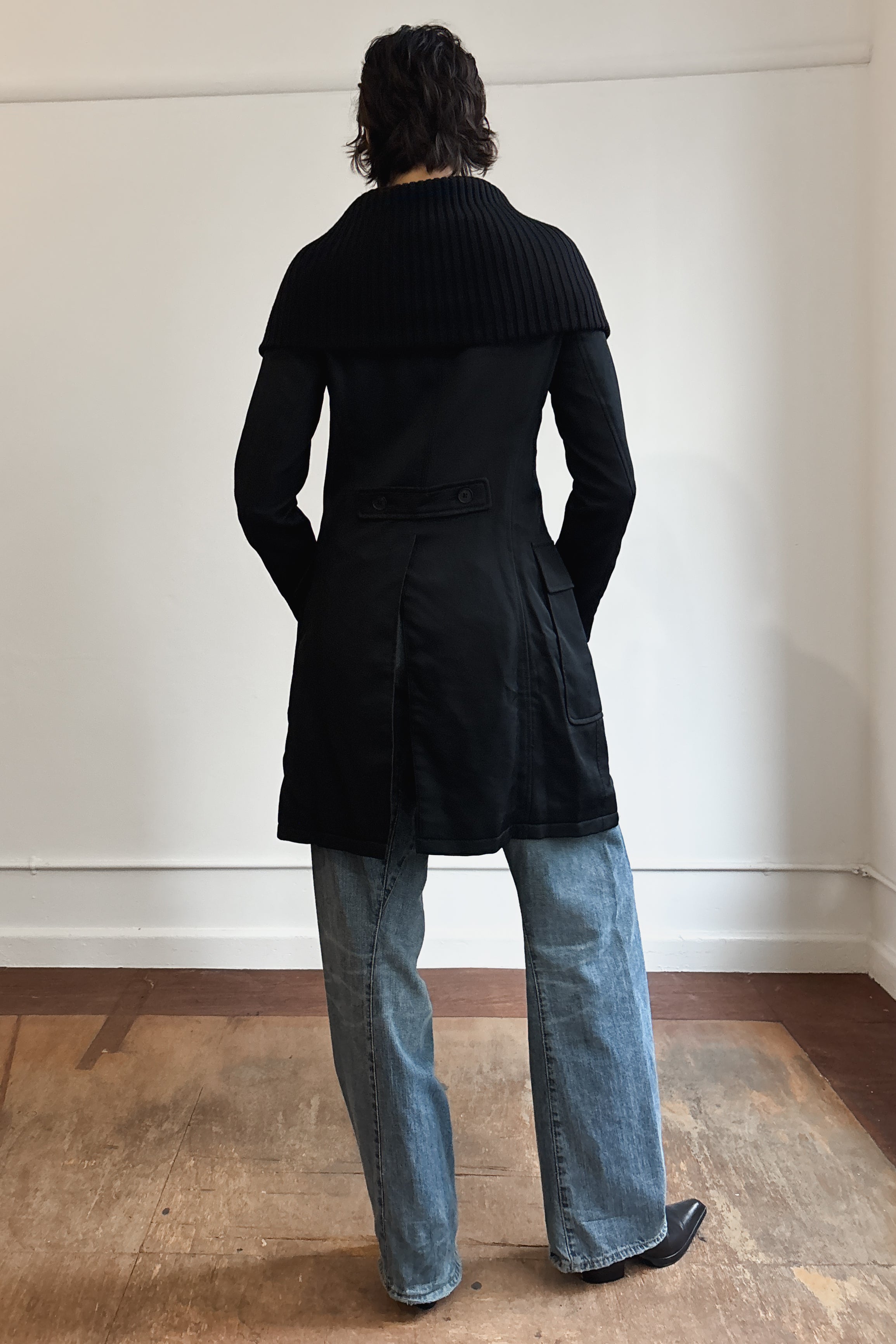 JEAN PAUL GAULTIER RIBBED LONG COAT