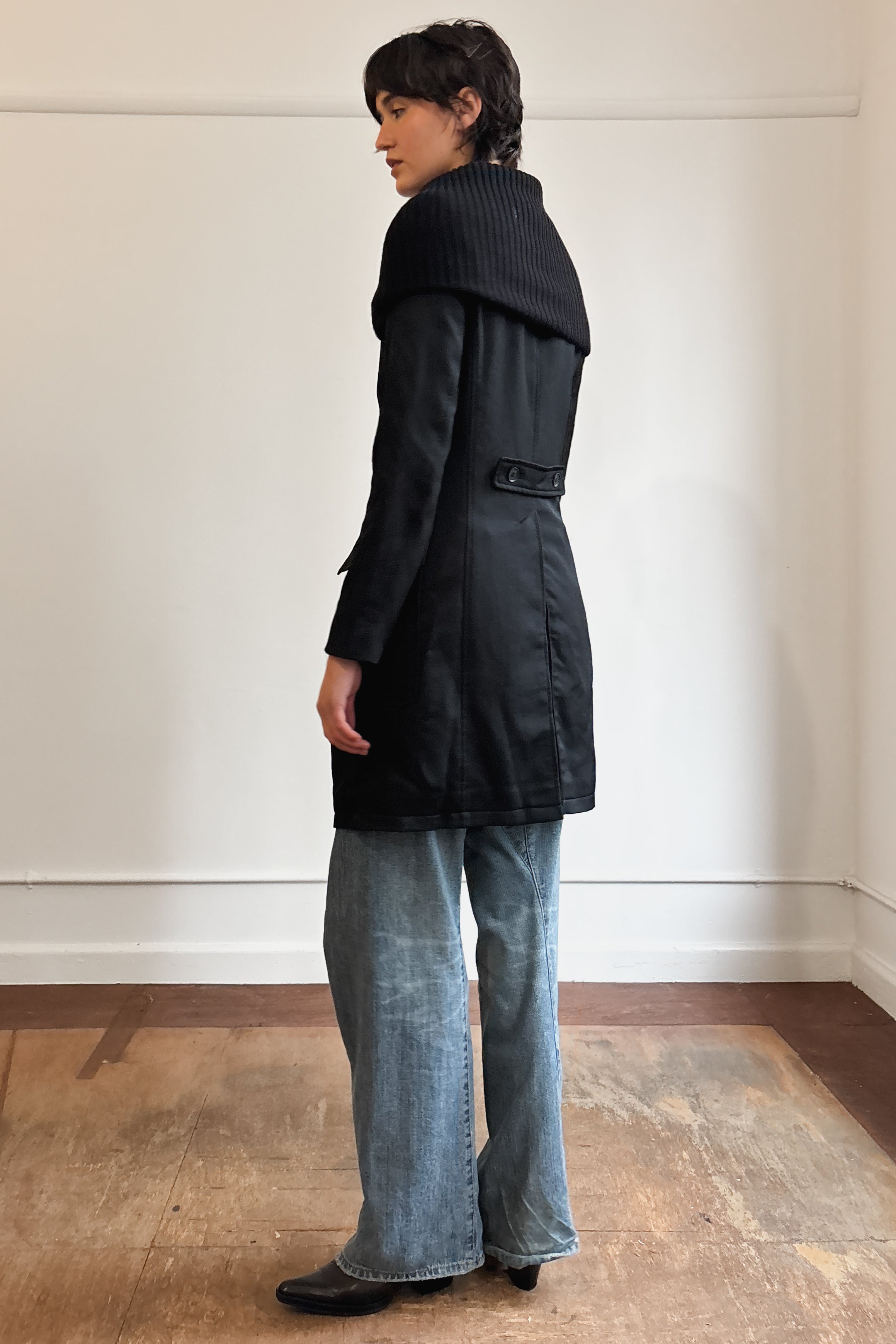 JEAN PAUL GAULTIER RIBBED LONG COAT