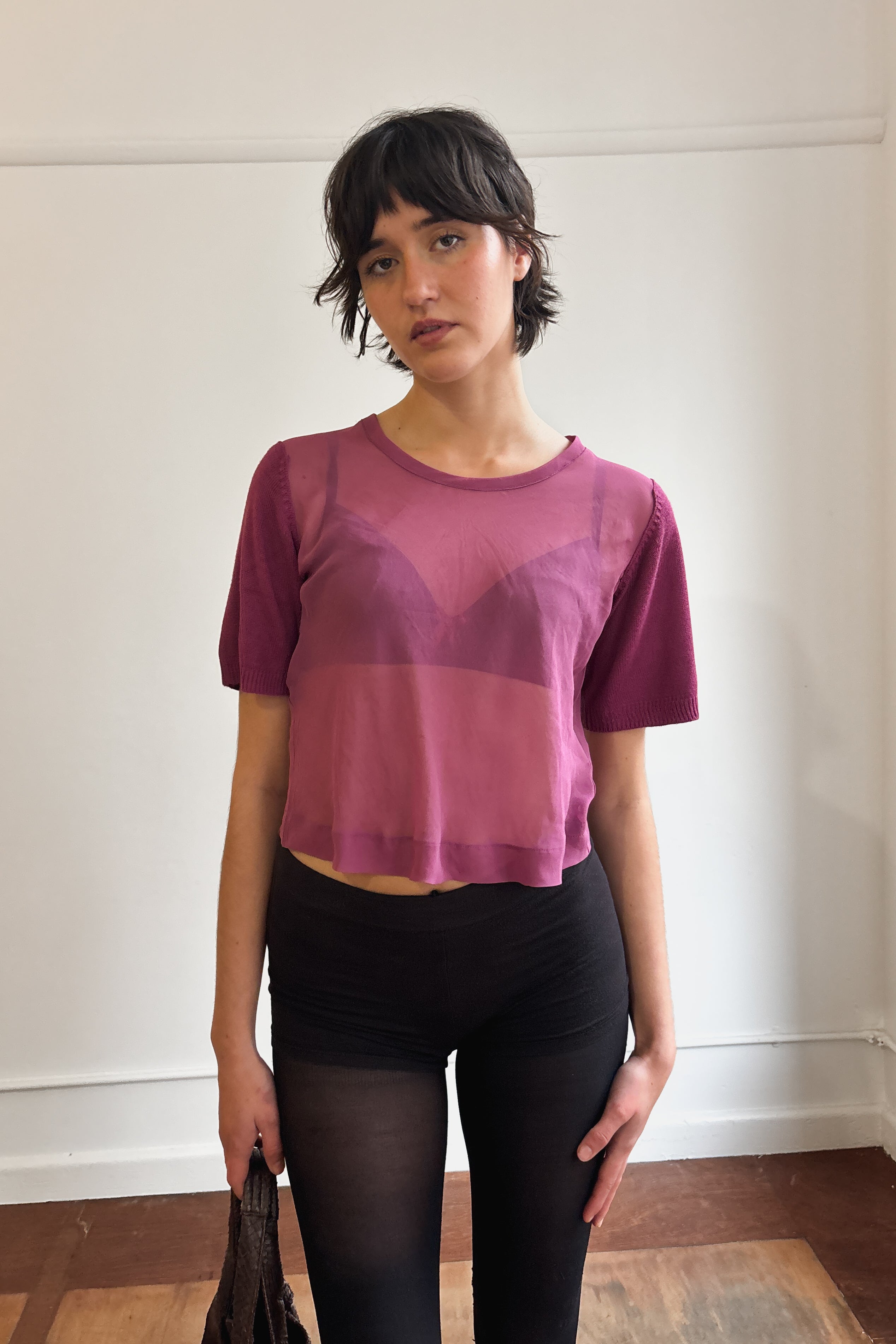 COMME DES GARÇONS ROBE DE CHAMBRE SHEER TOP