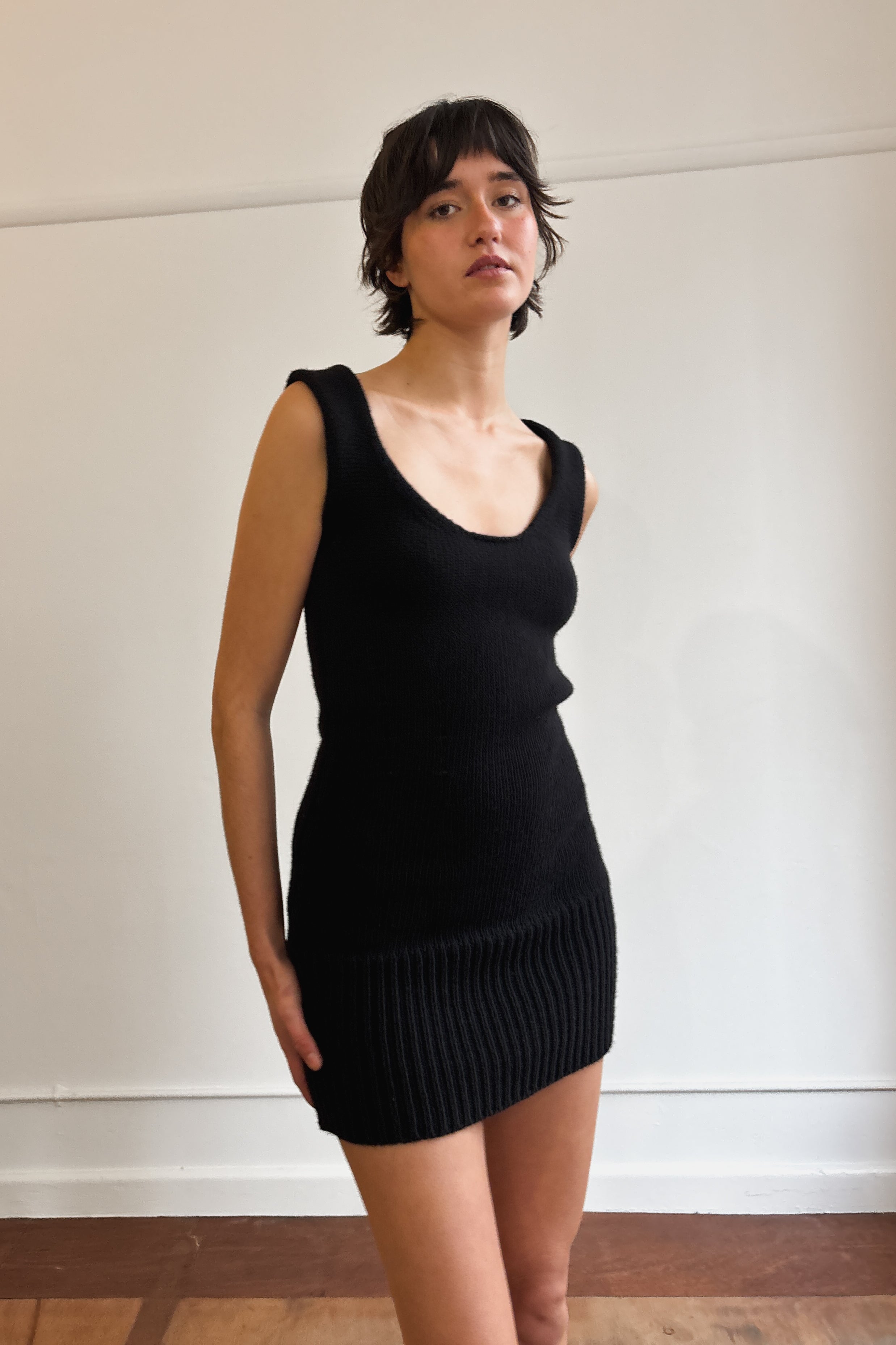 ANNA MOLINARI KNIT MINI DRESS