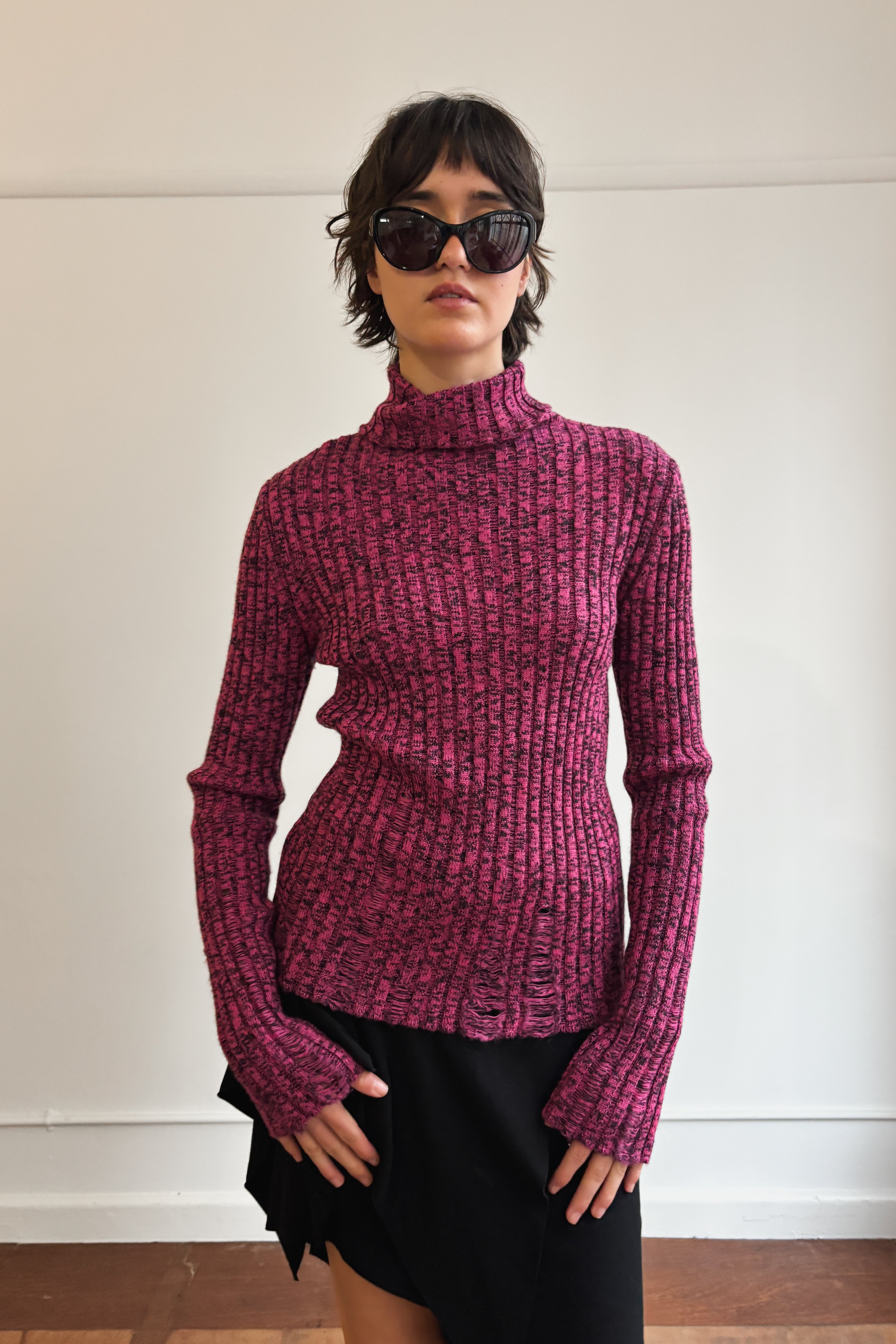 JEAN PAUL GAULTIER DISTRESSED WOOL KNIT