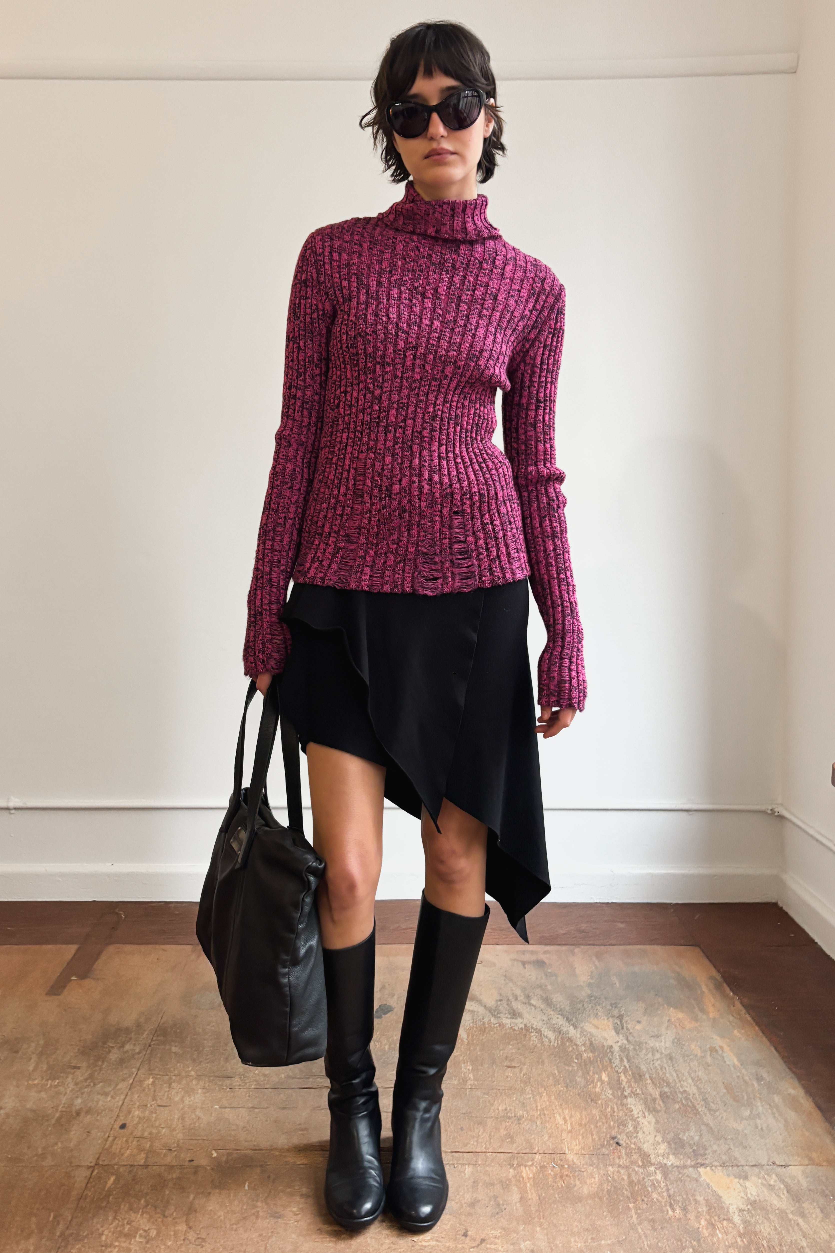 JEAN PAUL GAULTIER DISTRESSED WOOL KNIT