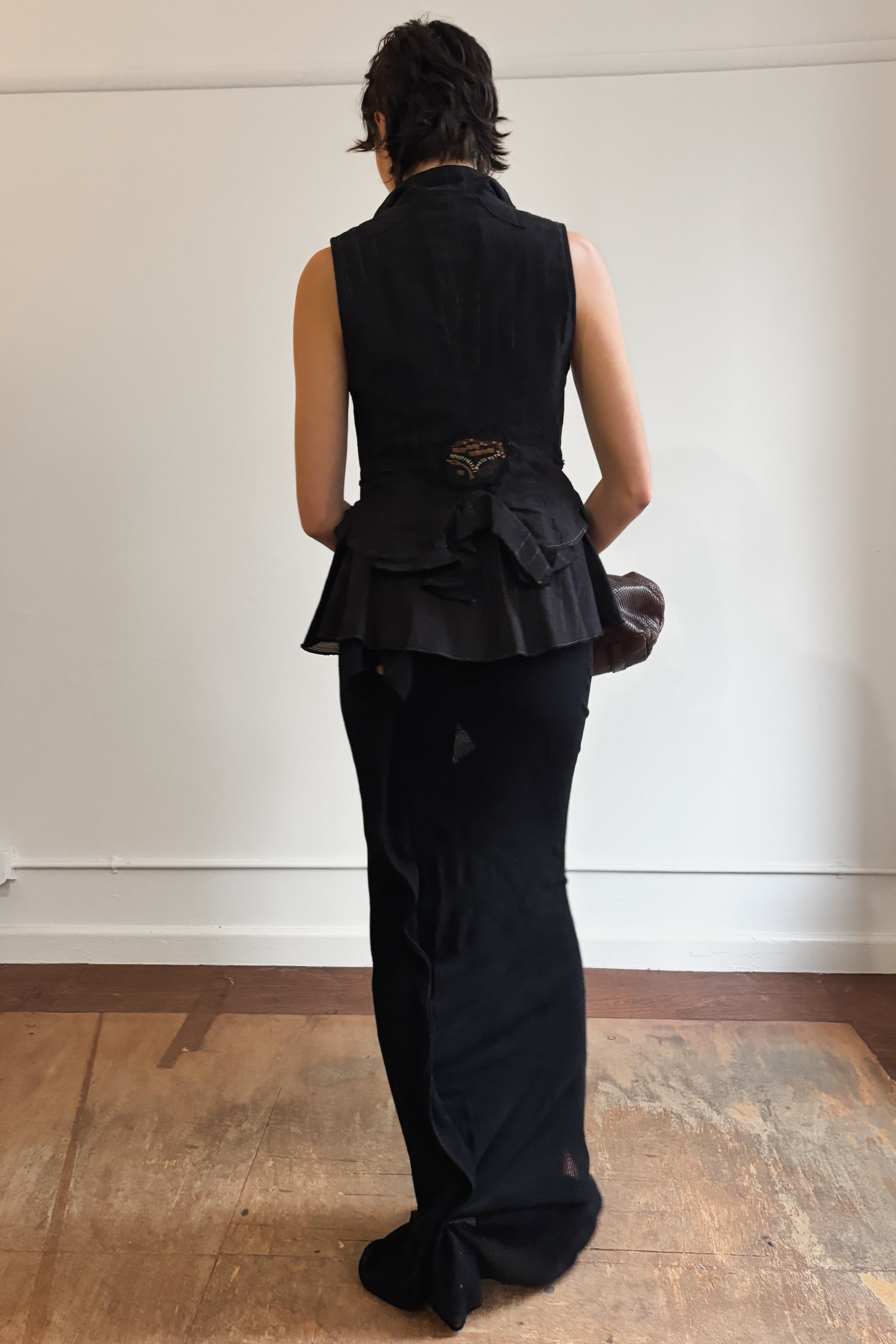 MARITHE FRANCOIS GIRBAUD PINSTRIPE TAILORED VEST