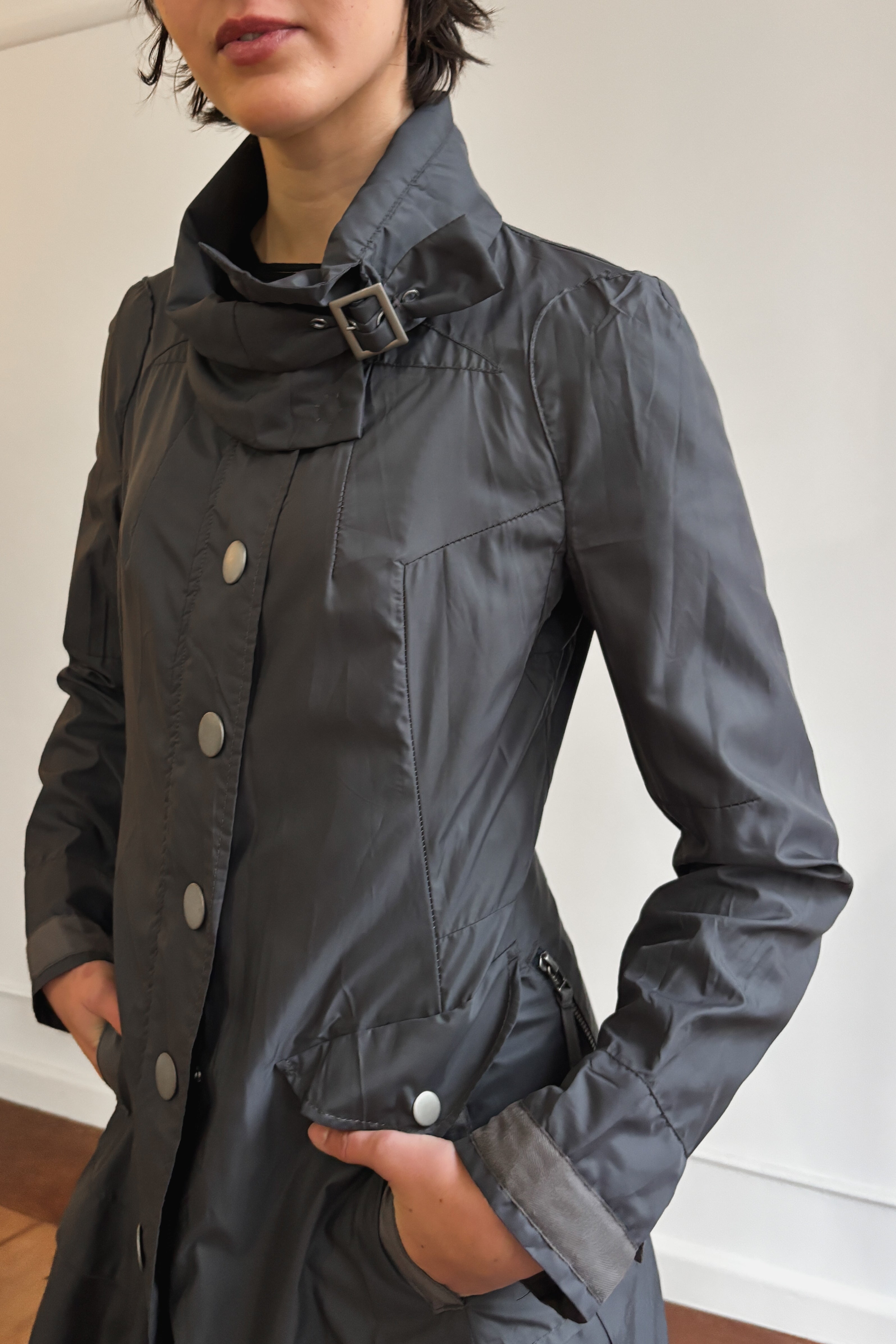 MARITHÉ FRANÇOIS GIRBAUD ASYM DUAL ZIP COAT