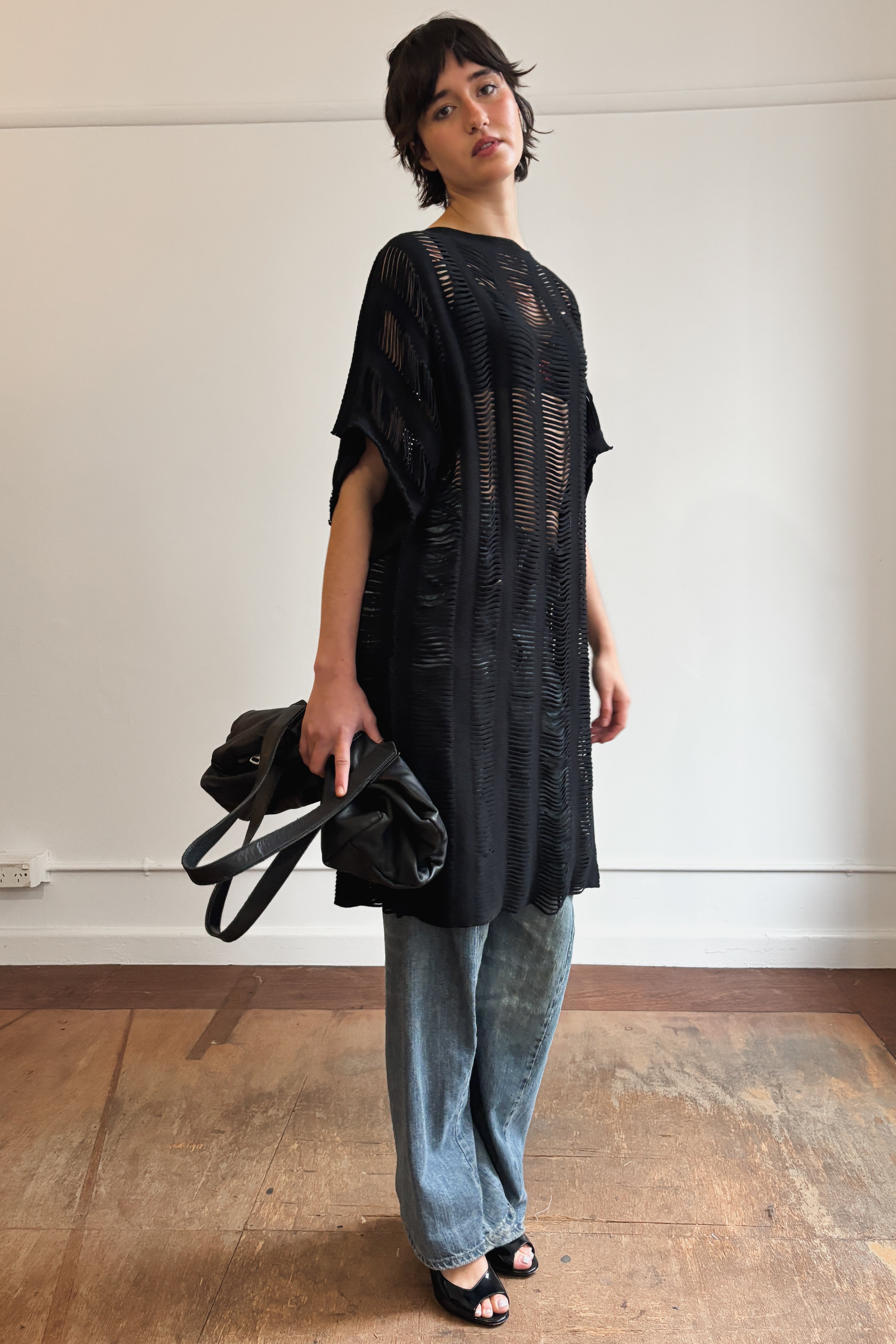 ISSEY MIYAKE A-POC LADDER KNIT DRESS