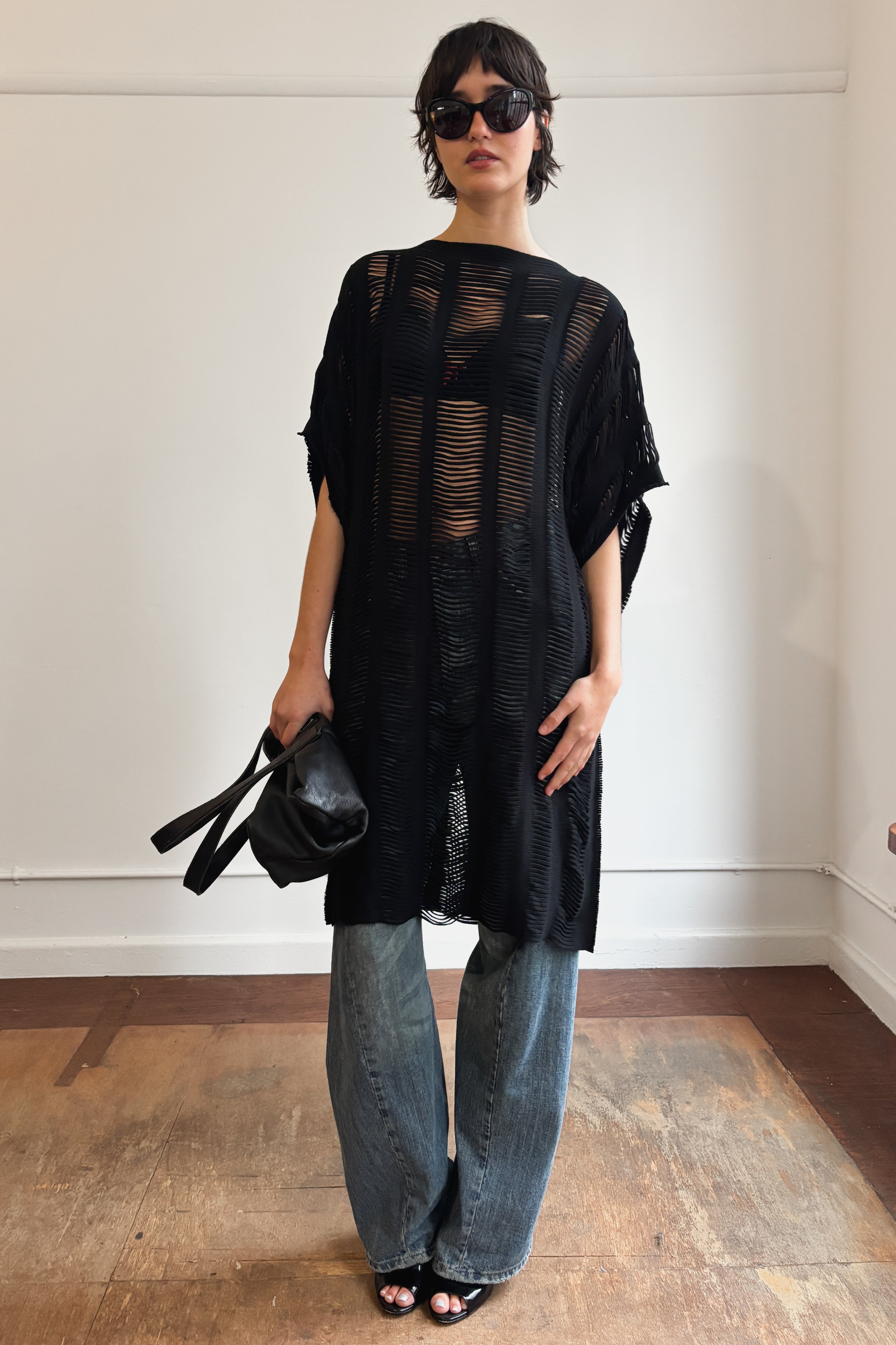 ISSEY MIYAKE A-POC LADDER KNIT DRESS