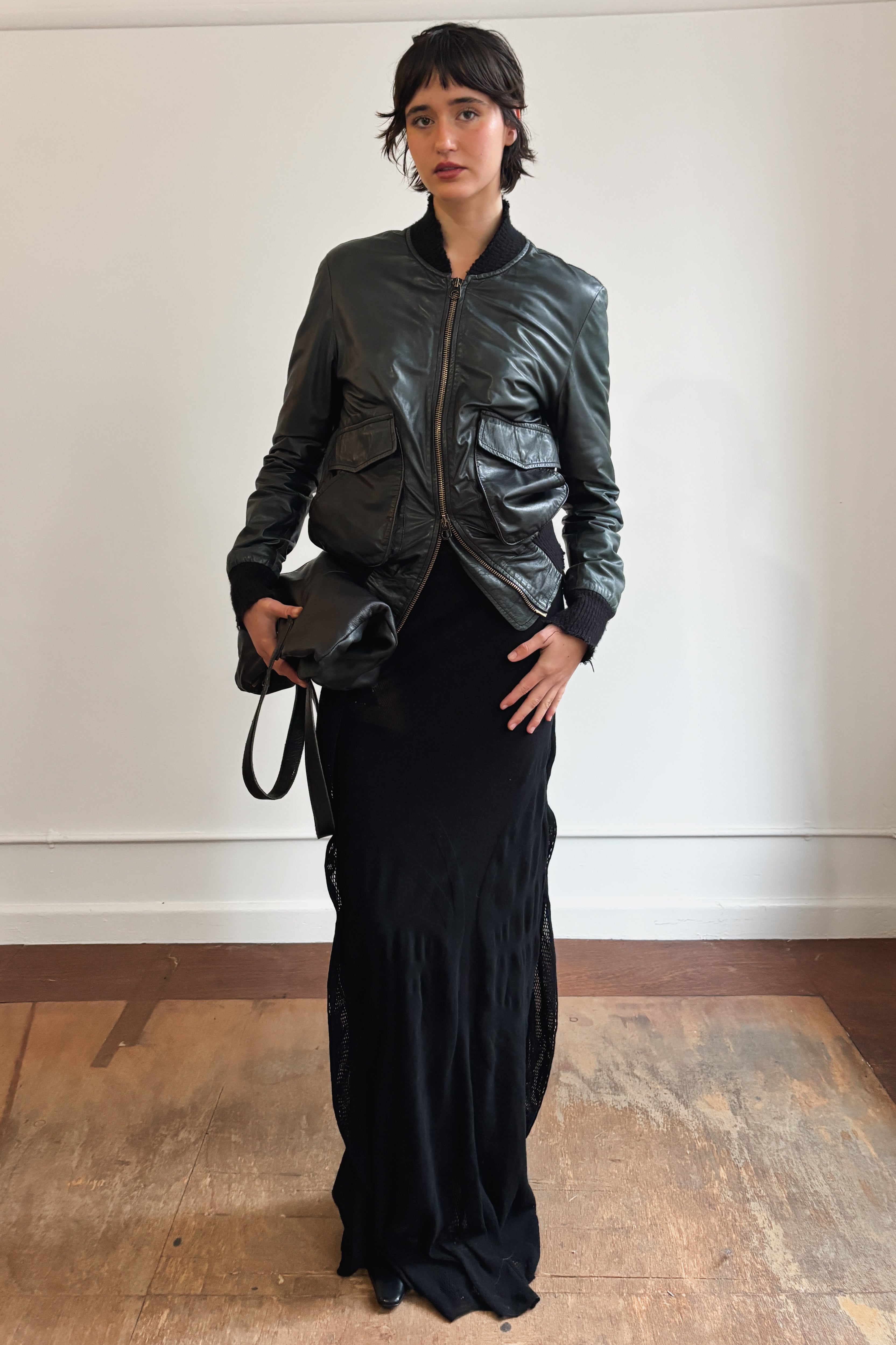 GIORGIO BRATO LEATHER BOMBER JACKET