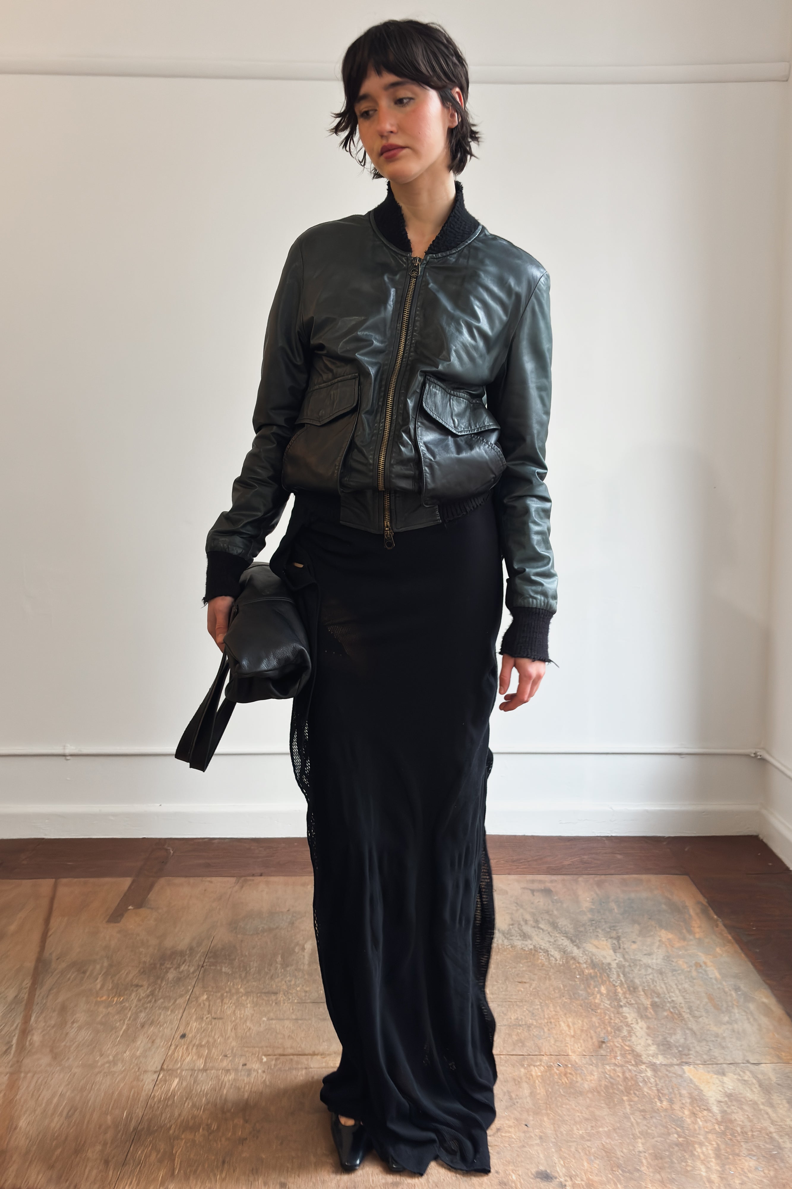 GIORGIO BRATO LEATHER BOMBER JACKET