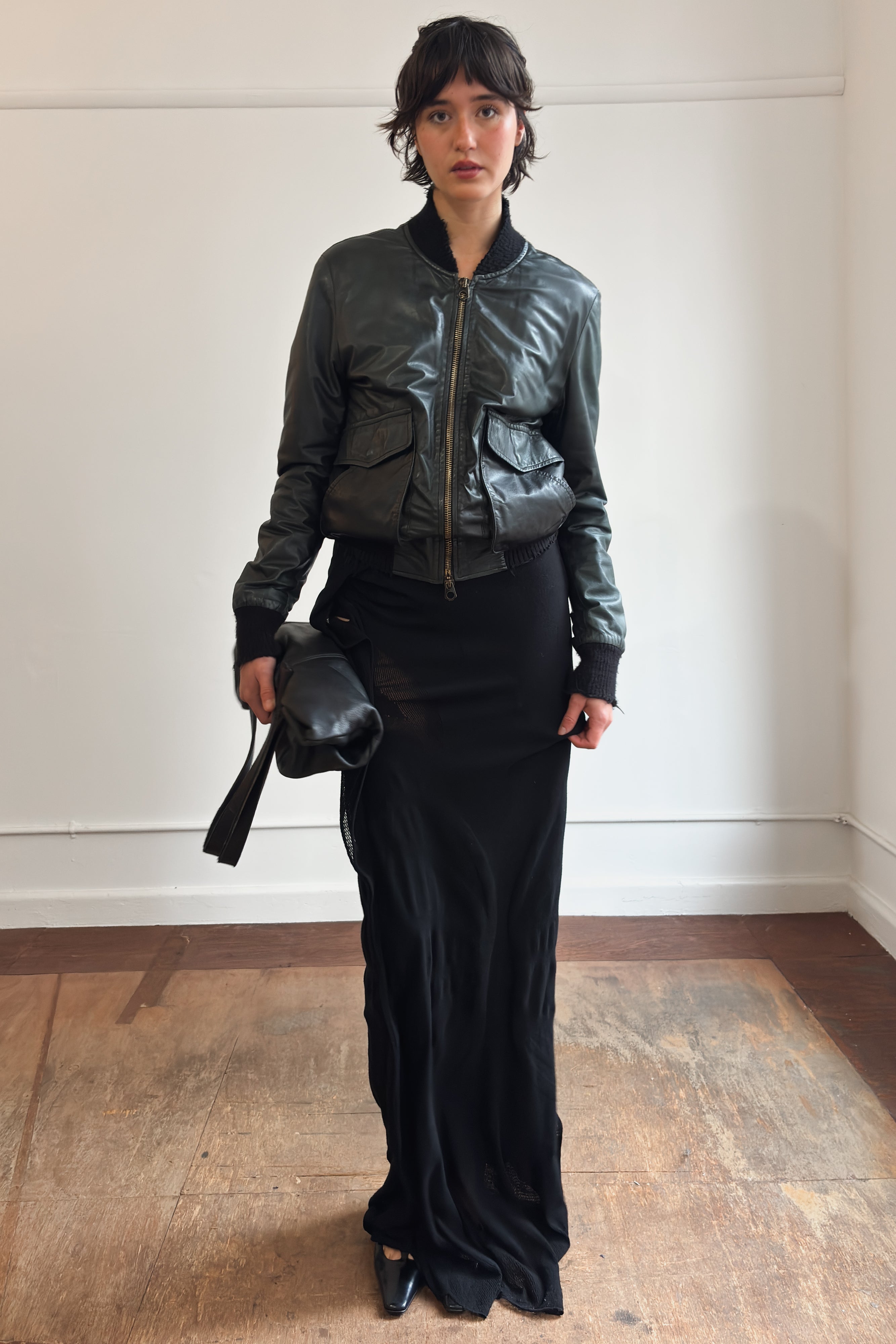 GIORGIO BRATO LEATHER BOMBER JACKET