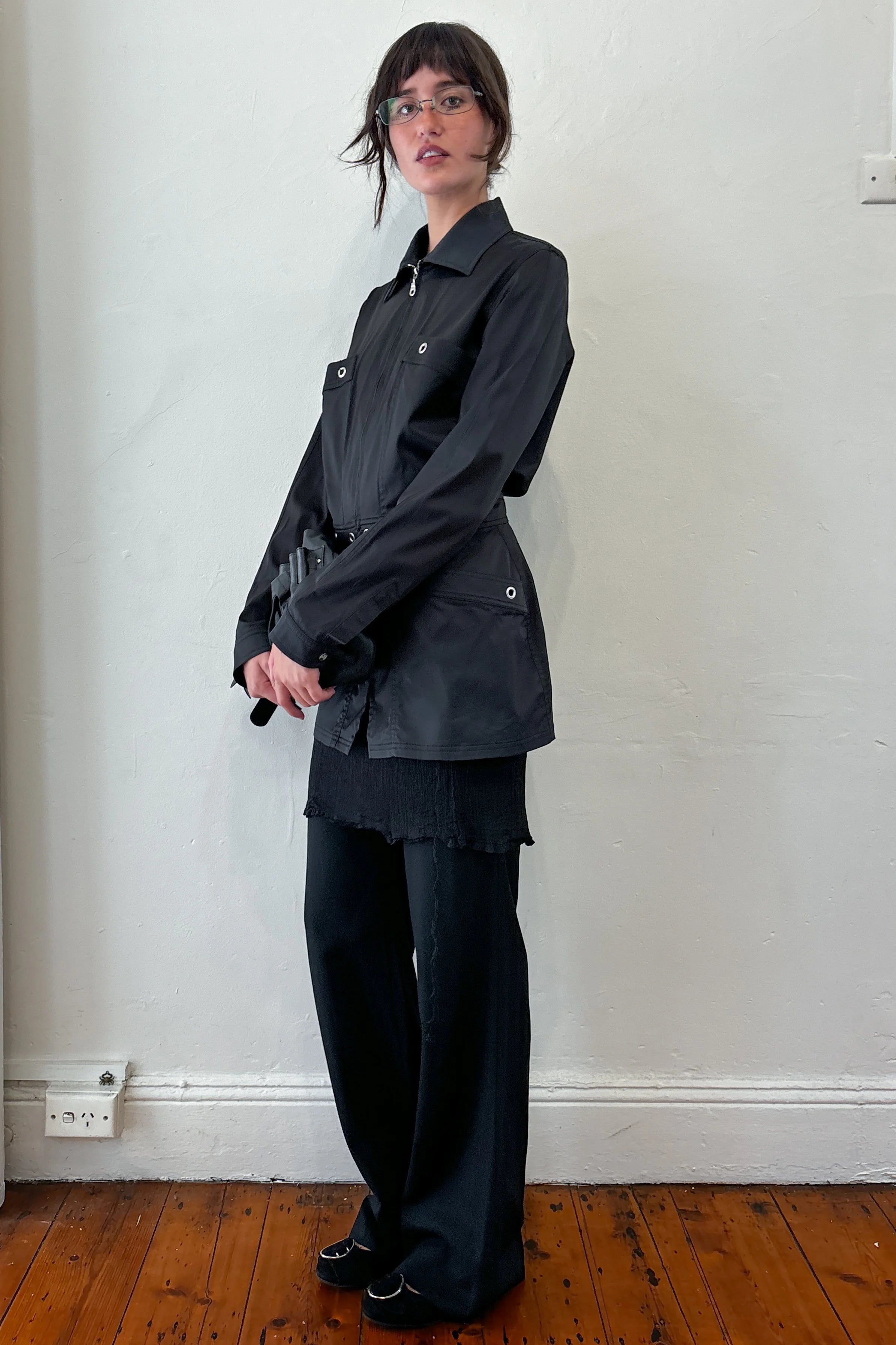 RARE VINTAGE MUGLER EYELET TAILORED JACKET