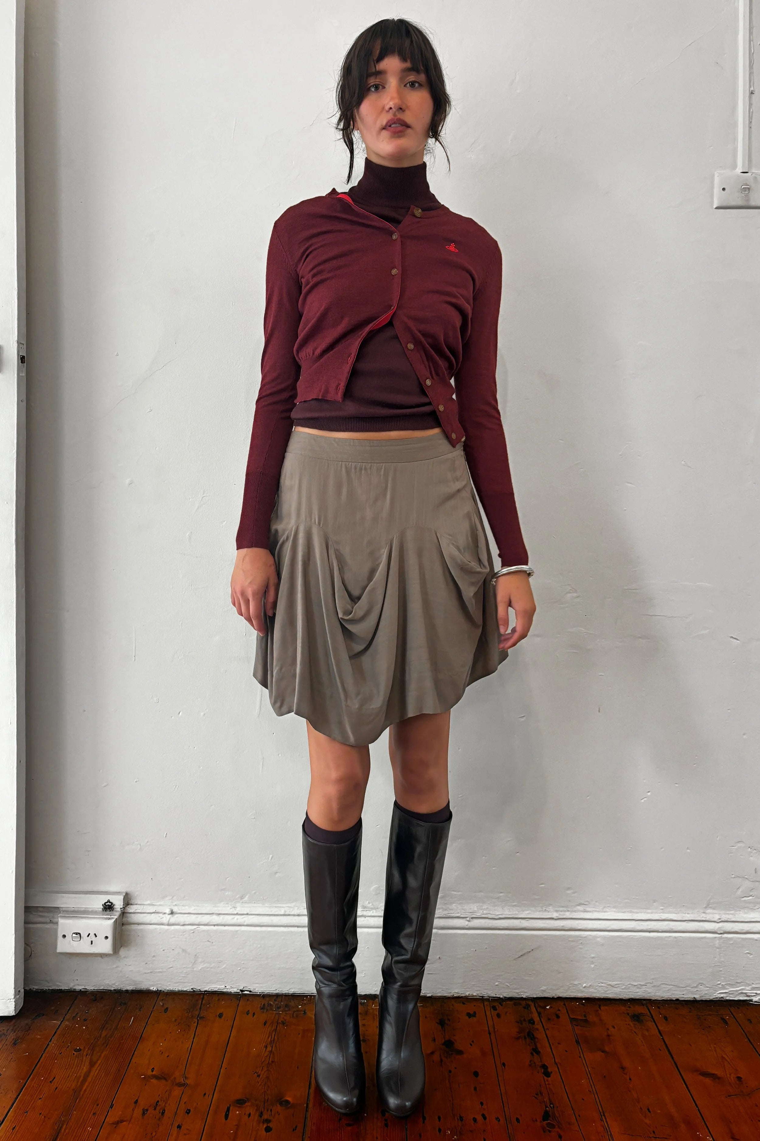 VIVIENNE WESTWOOD ASYM DRAPED SKIRT