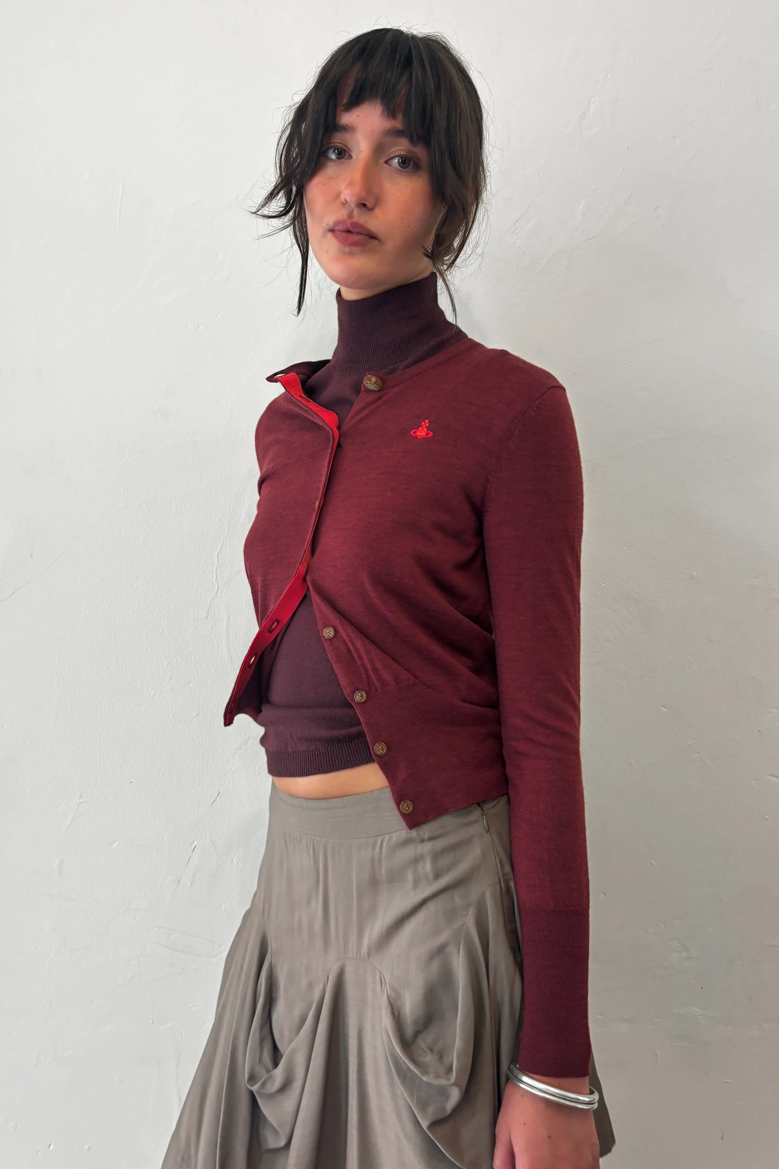 VIVIENNE WESTWOOD BUTTON FRONT CARDIGAN TOP