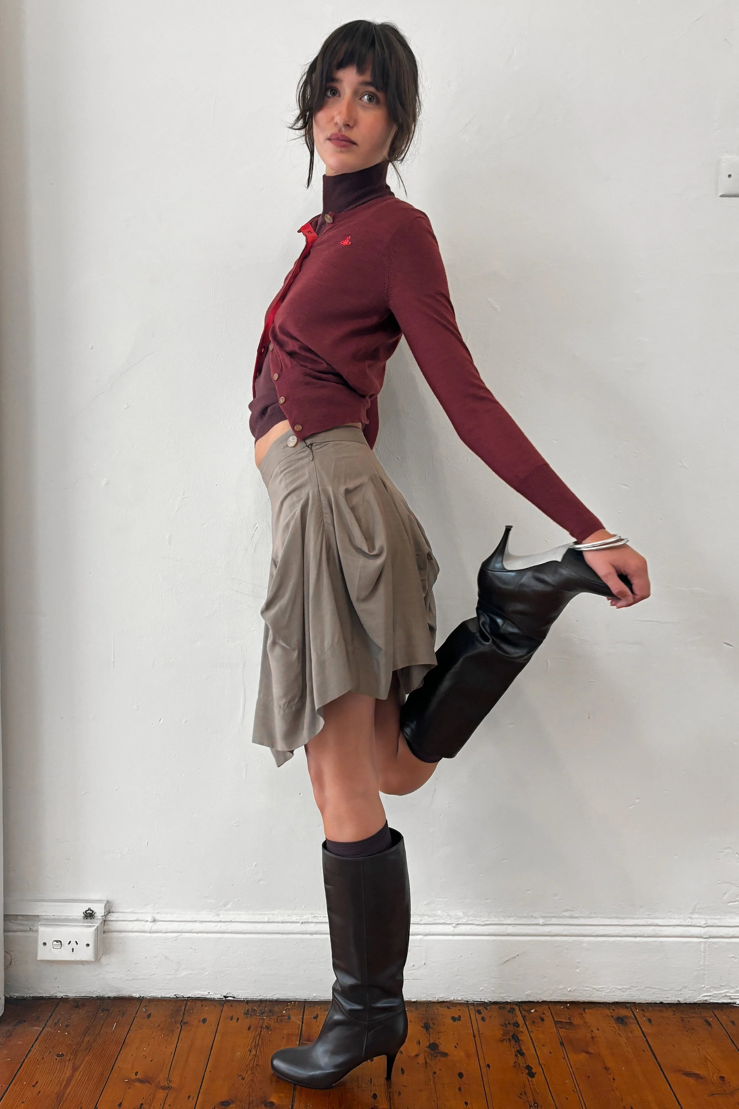 VIVIENNE WESTWOOD ASYM DRAPED SKIRT