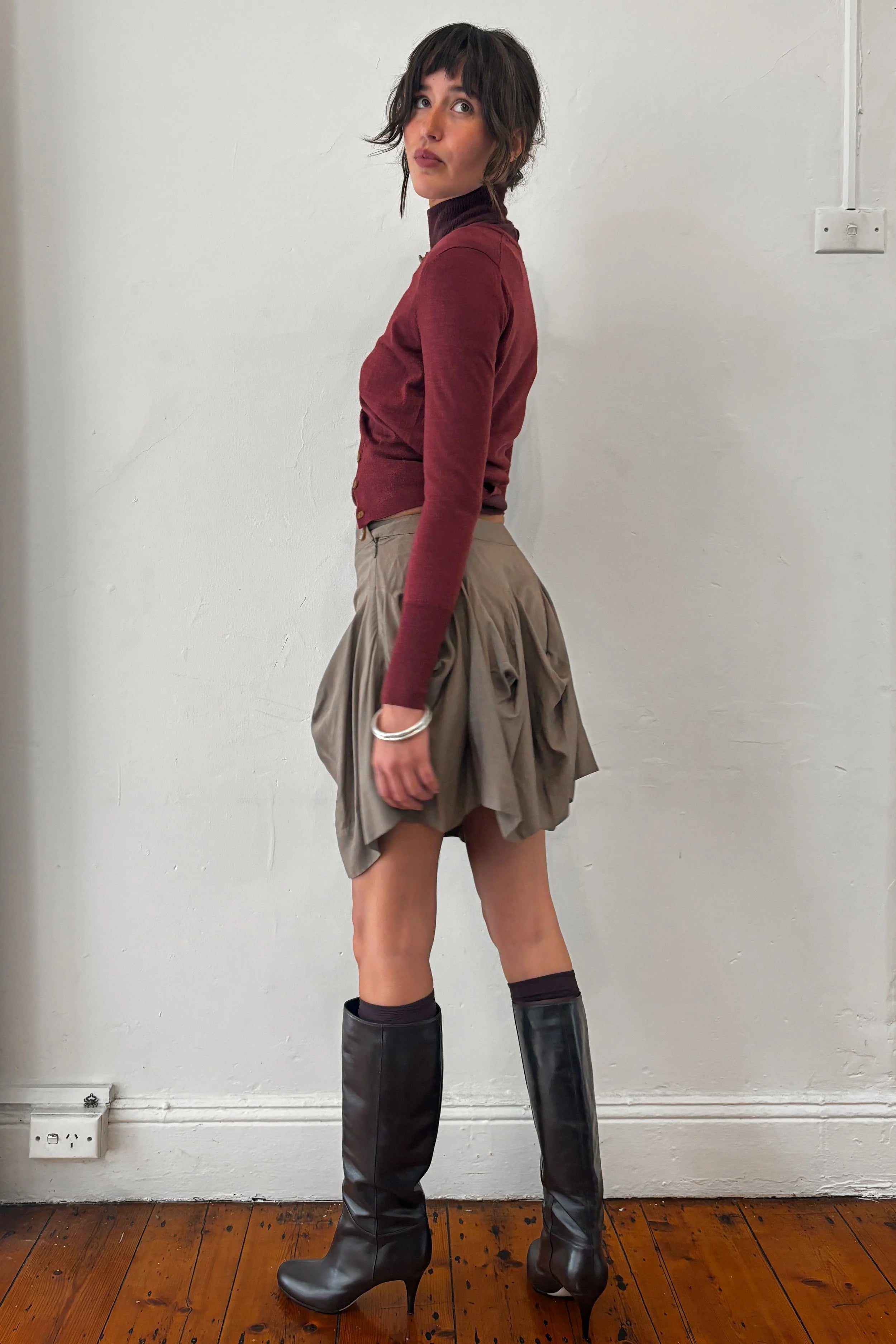 VIVIENNE WESTWOOD ASYM DRAPED SKIRT