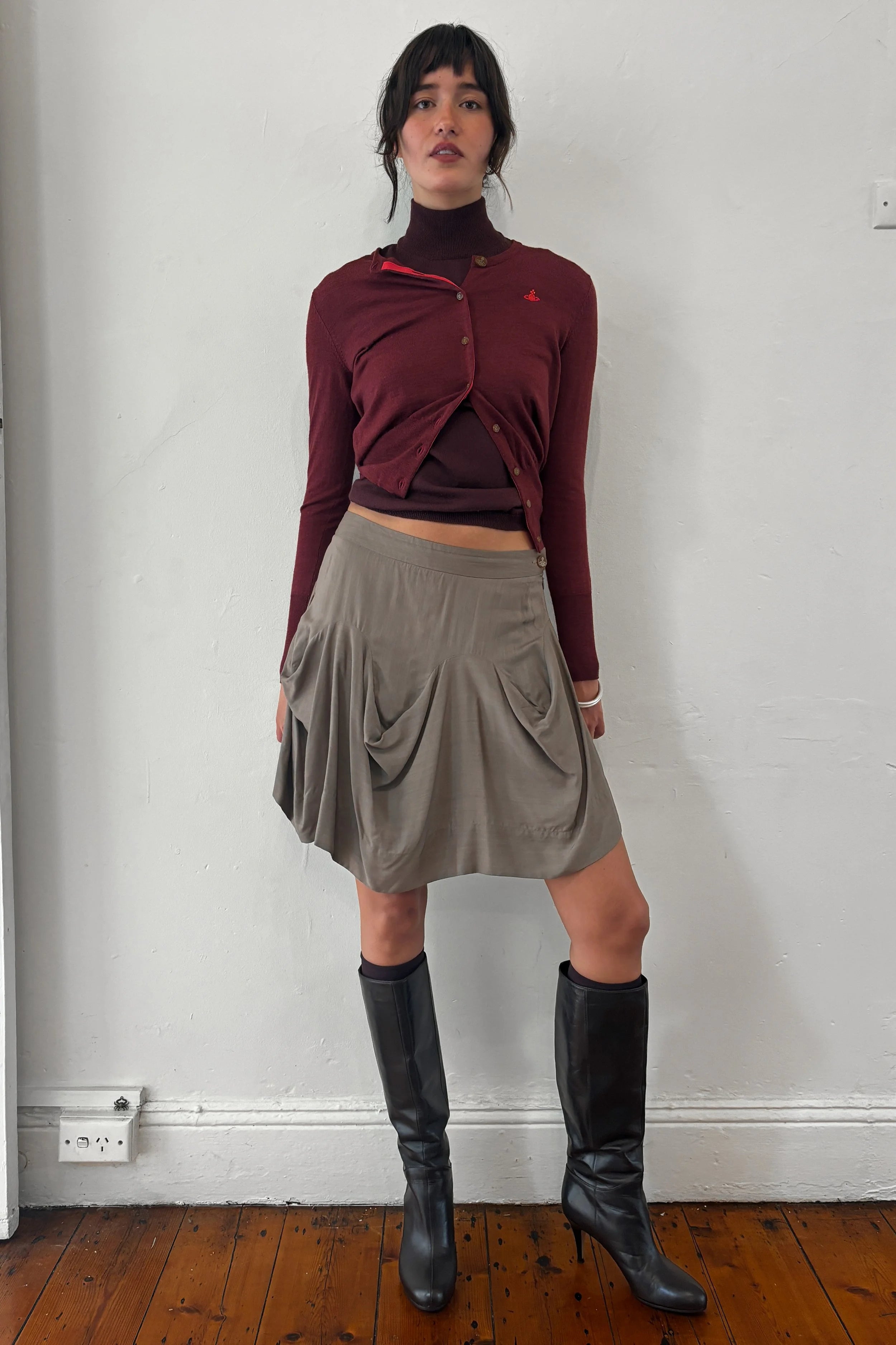 VIVIENNE WESTWOOD ASYM DRAPED SKIRT