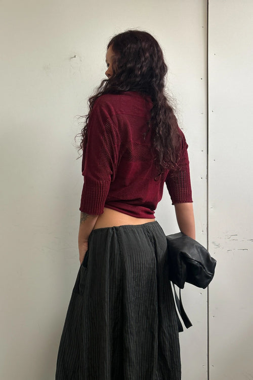 2004 ISSEY MIYAKE FETE HIGH NECK MESH PANEL TOP