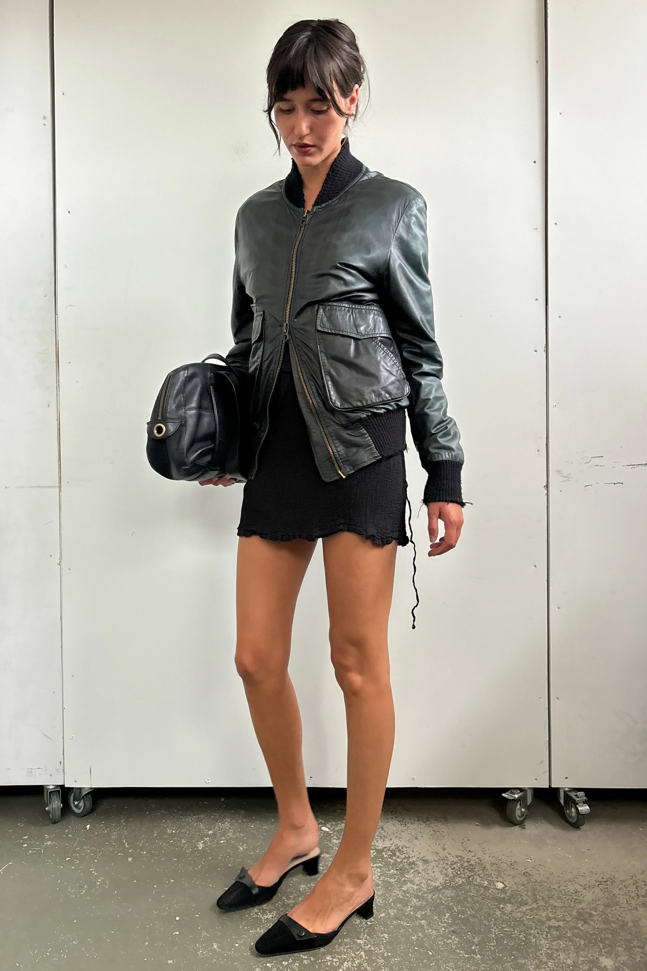 GIORGIO BRATO LEATHER BOMBER JACKET